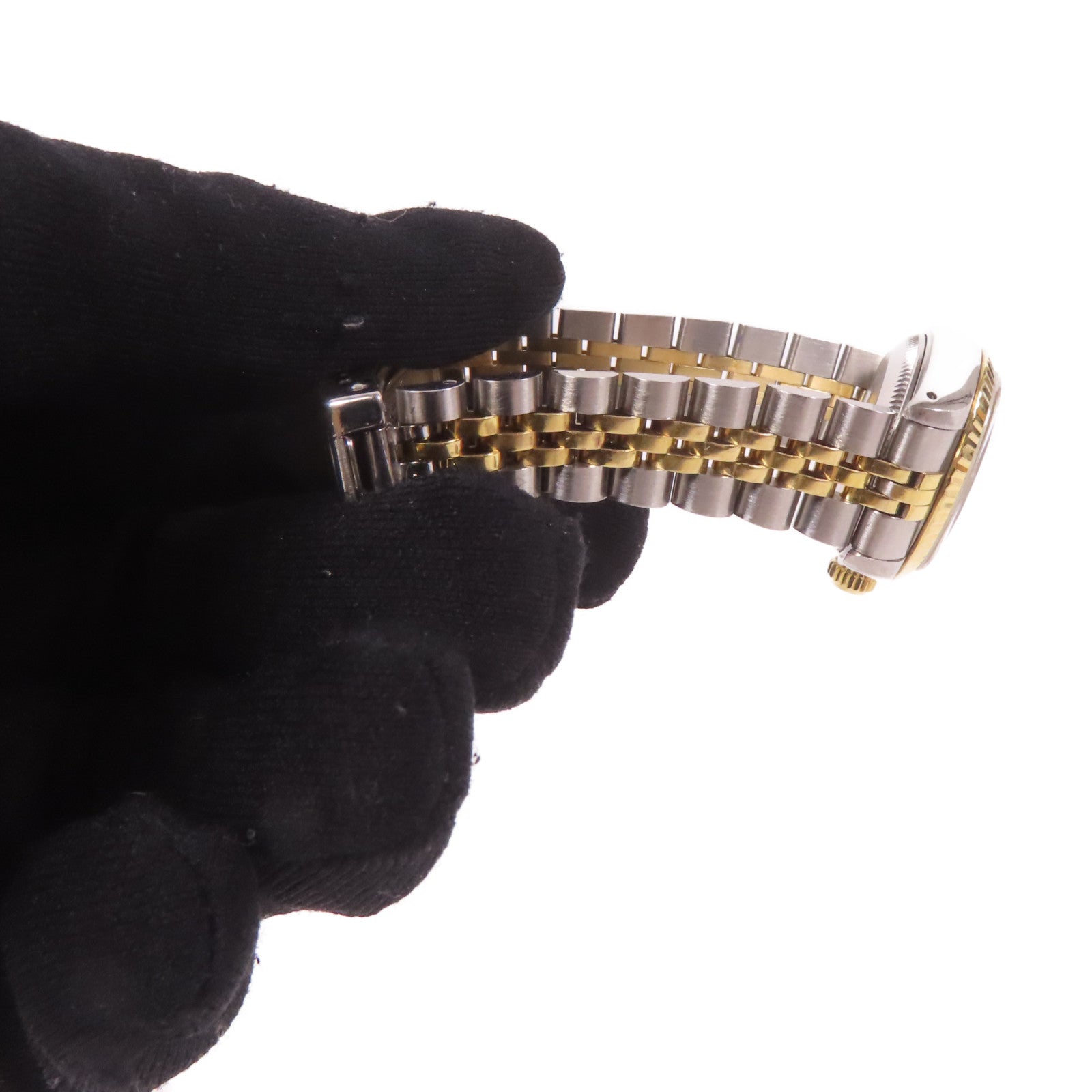 ROLEX Lady Datejust 18K黃金/不鏽鋼手錶自動機芯金色