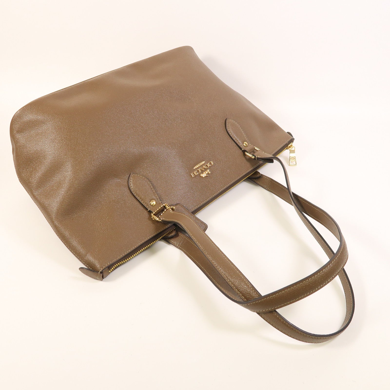 COACH 牛皮皮革Gallery Tote Bag金扣肩背袋