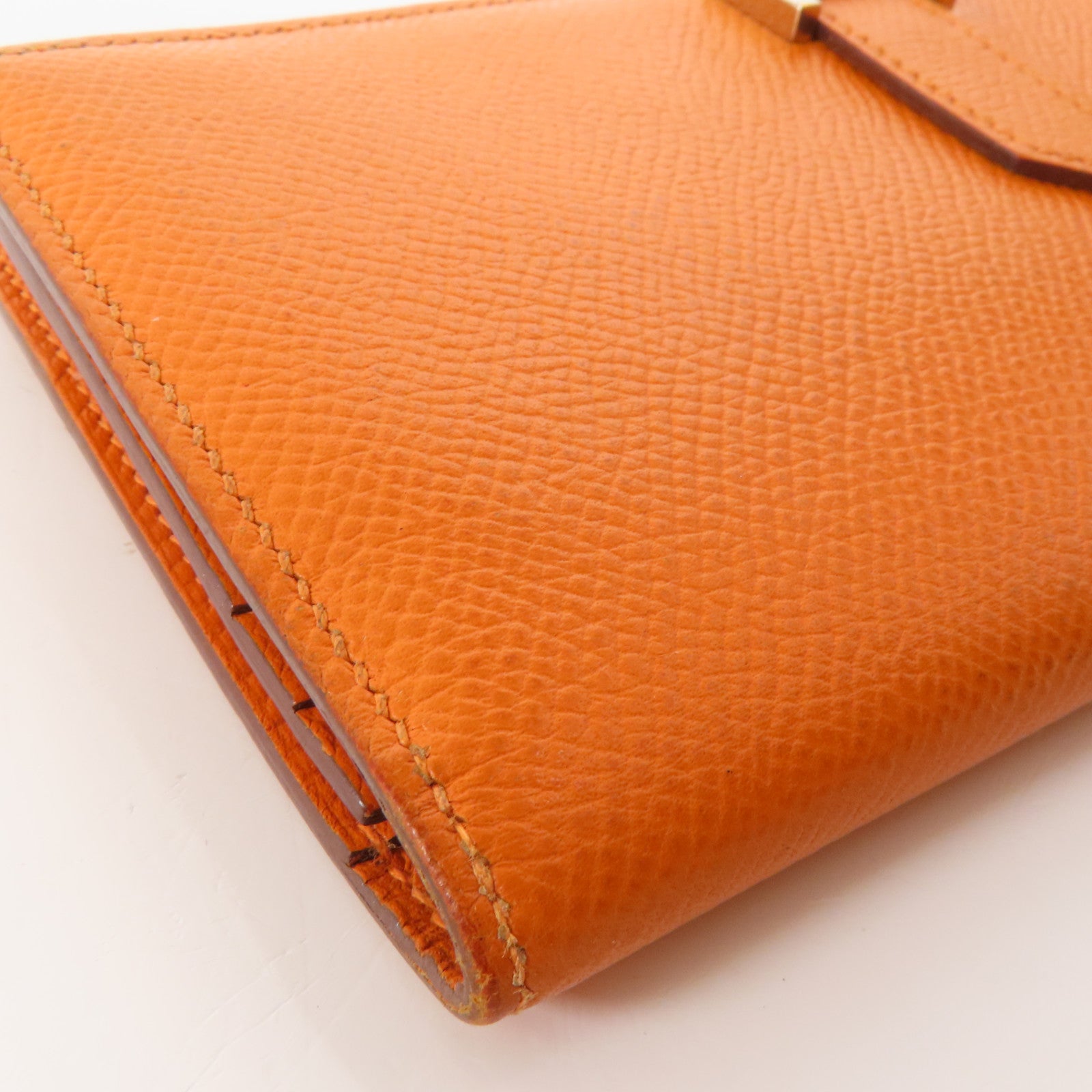 HERMES Epsom皮革Bearn Long Wallet銀扣長錢包