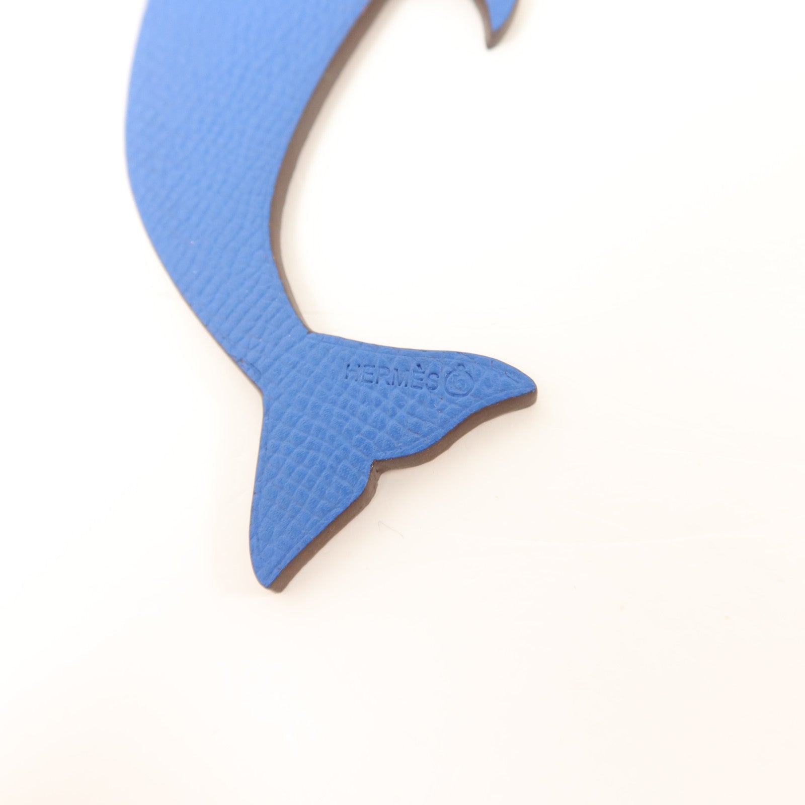 HERMES Epsom/Togo皮革Petit H Dolphin掛飾