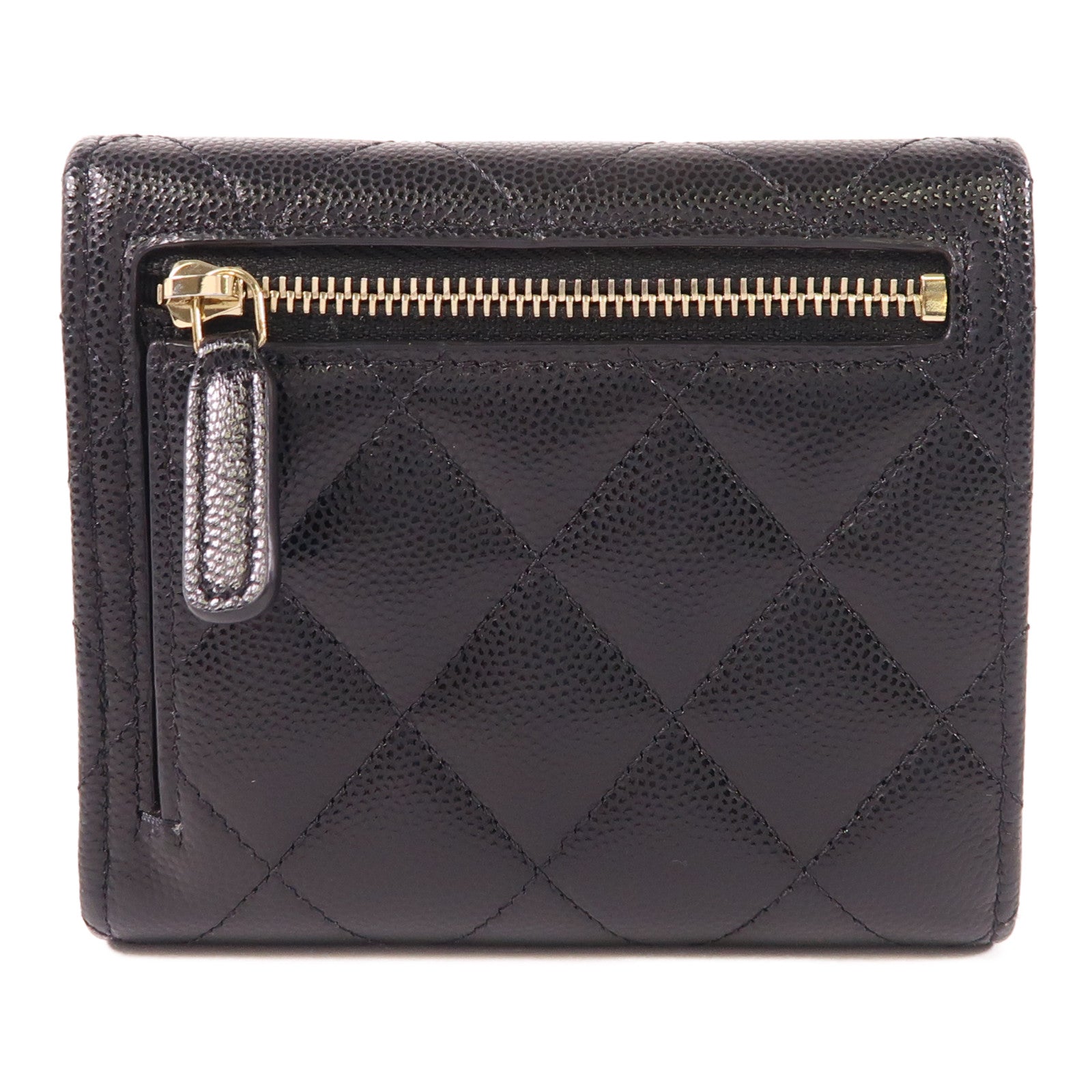 CHANEL 牛皮皮革Wallet金扣錢包