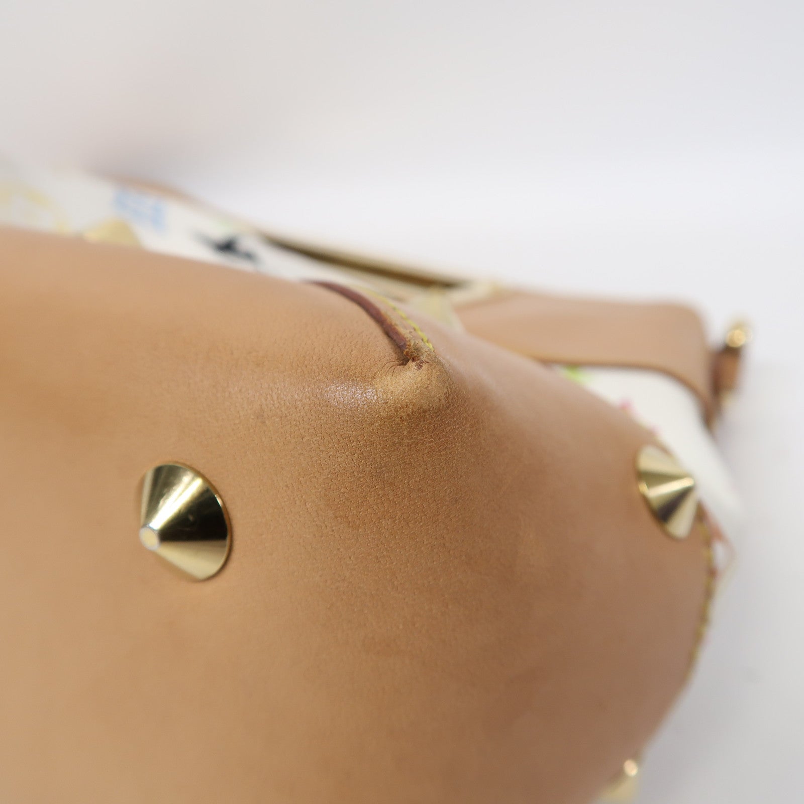 LOUIS VUITTON Monogram Multicolore Judy MM金扣手挽肩背兩用袋白色