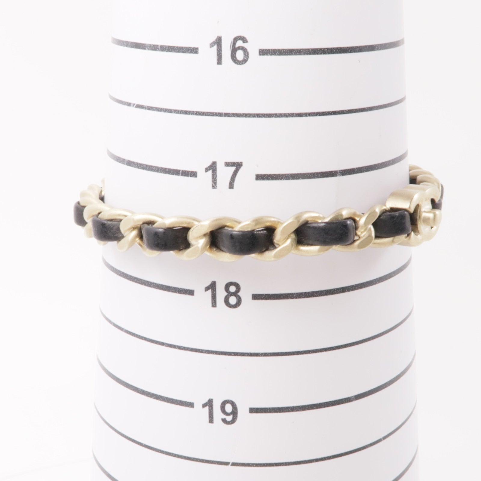 CHANEL 皮革/金屬Bracelets 3in1手鐲
