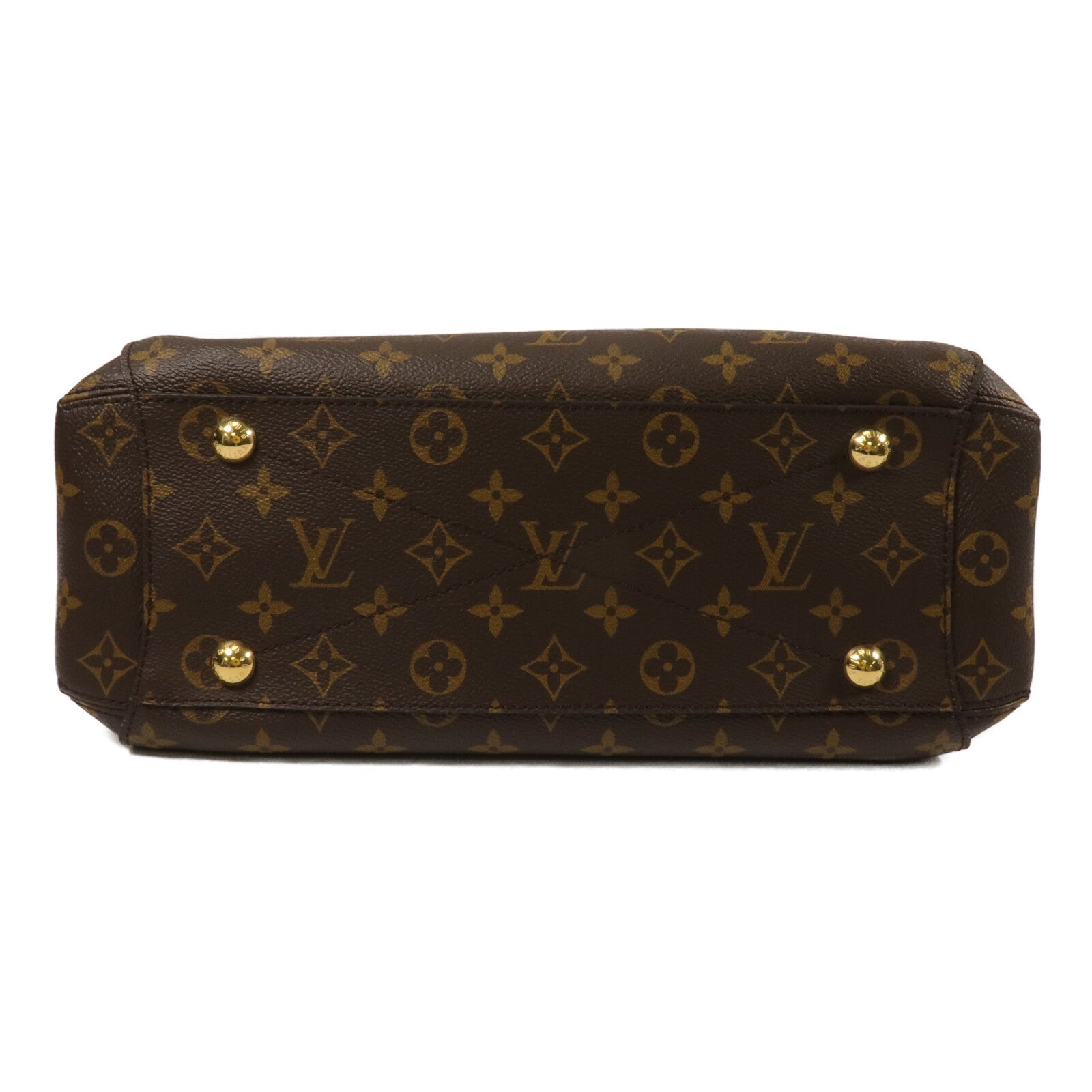 LOUIS VUITTON Monogram Montaigne BB手挽肩背兩用袋棕色