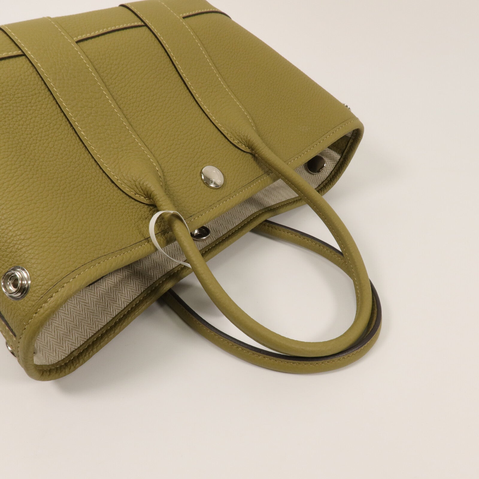 HERMES Negonda皮革Mini Garden Party手挽袋Dune