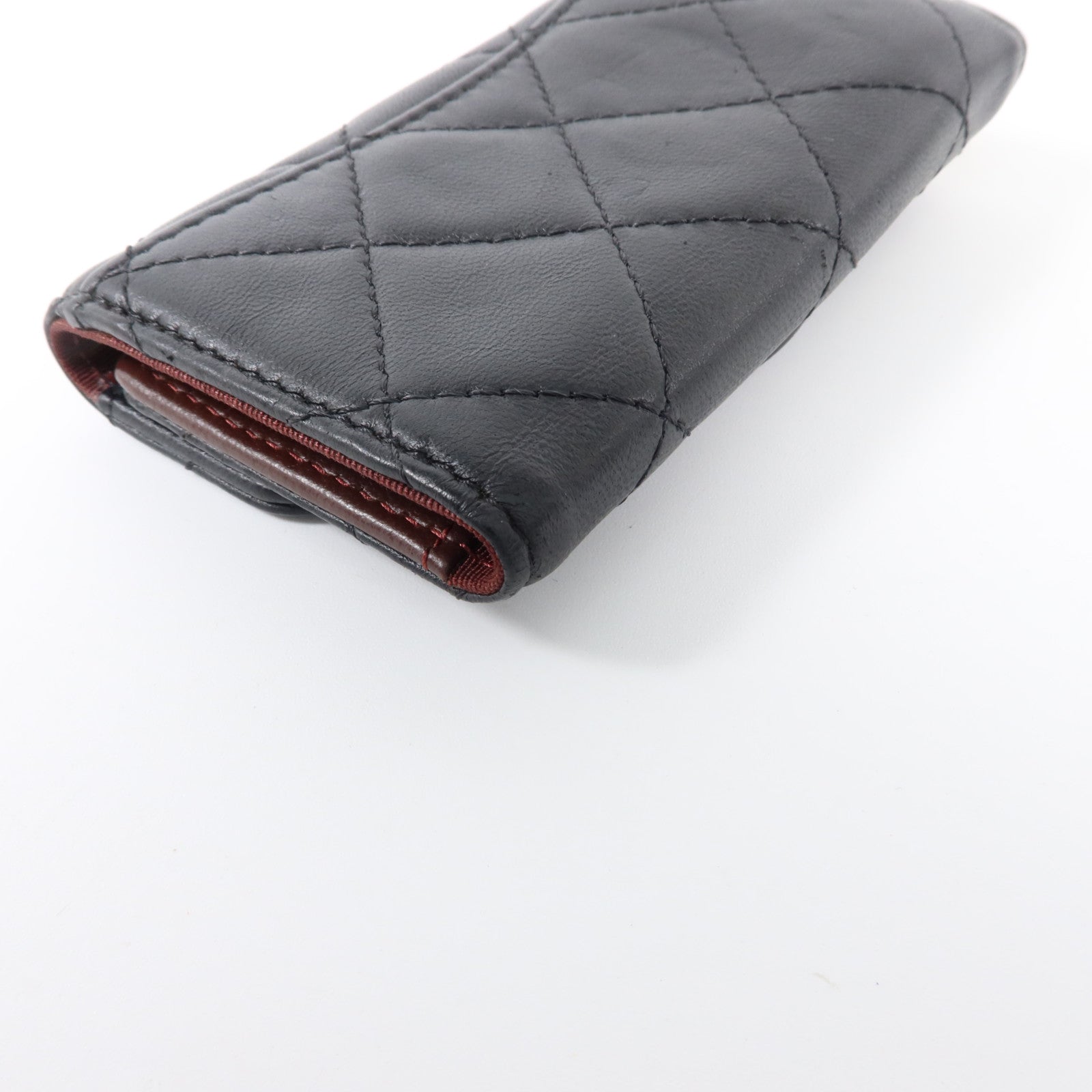 CHANEL 羊皮皮革Key Case銀扣鎖匙包