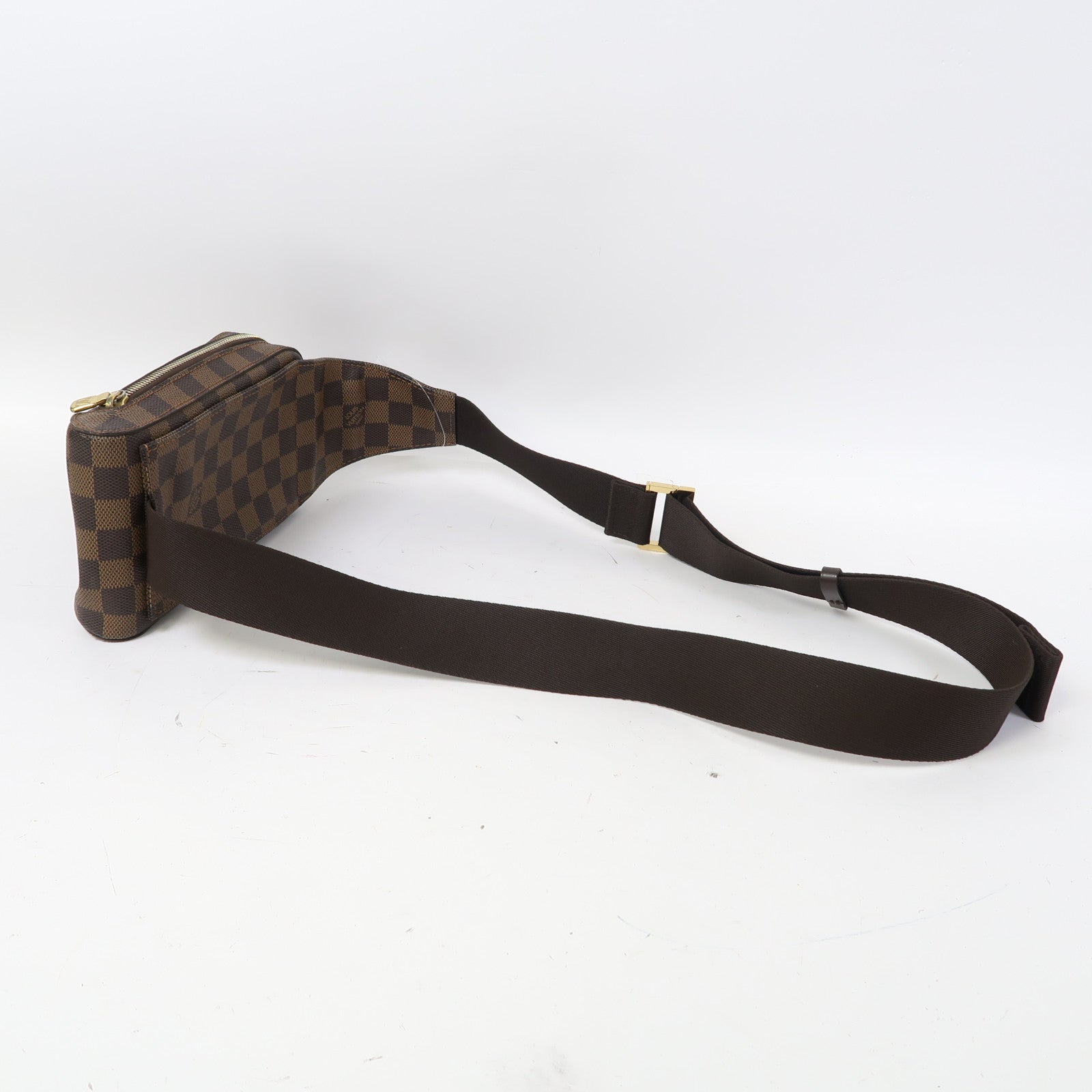 LOUIS VUITTON 【激減優惠】Damier Ebene Geronimos金扣腰包啡色