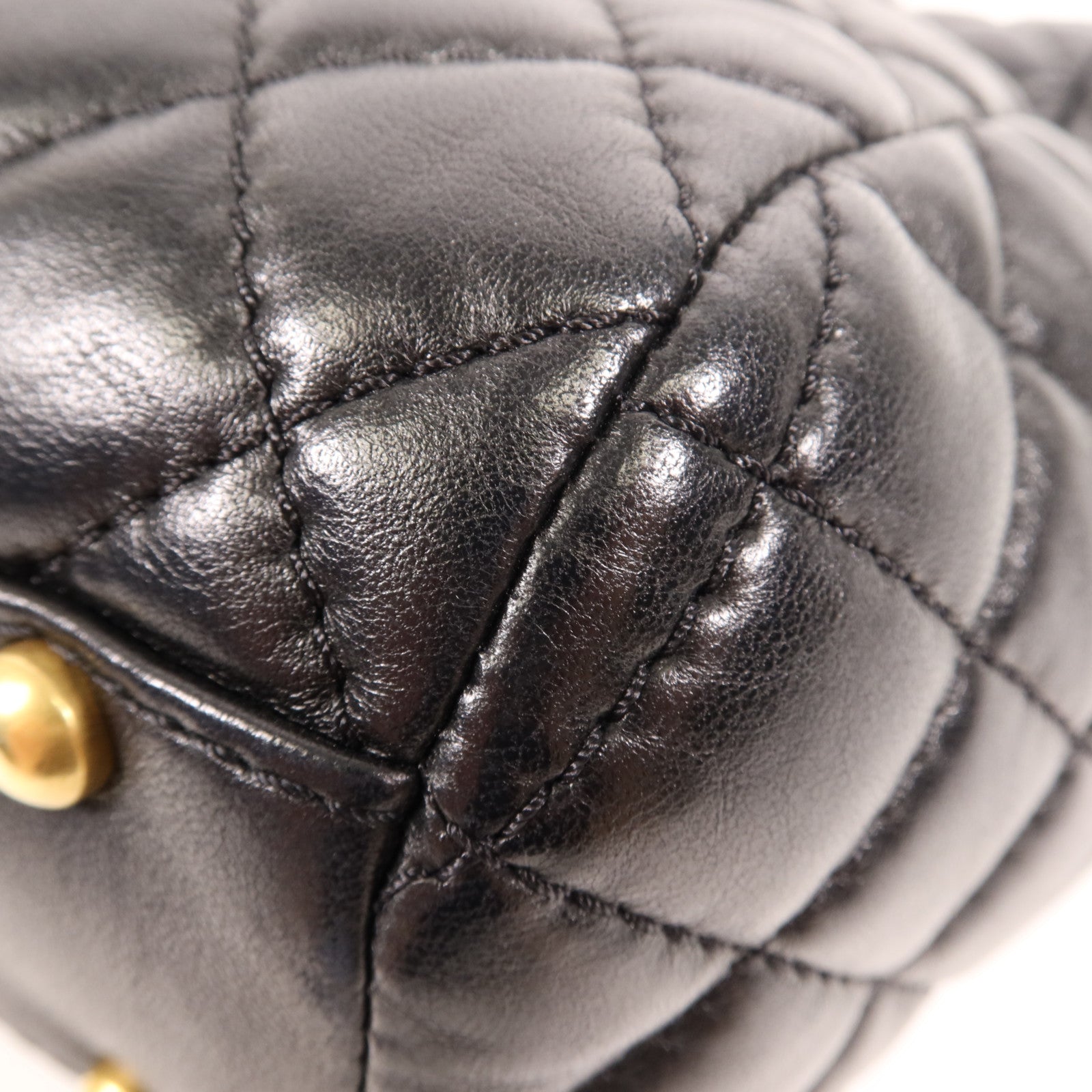 CHANEL 羊皮皮革Chain Shoulder金扣鏈帶肩背袋