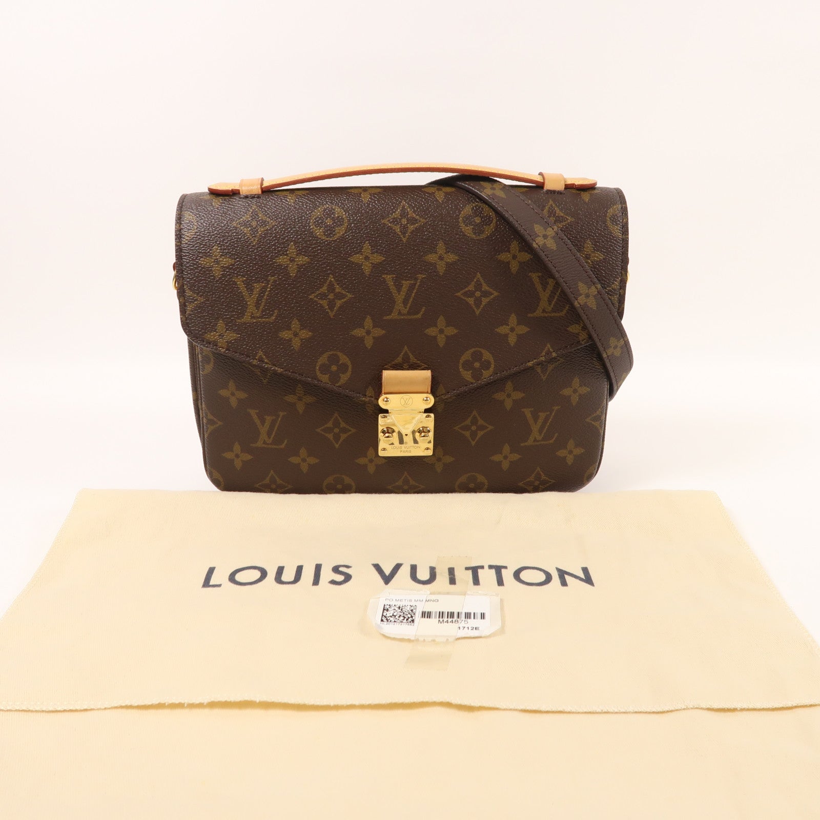 LOUIS VUITTON Monogram Pochette Metis MM金扣手挽肩背兩用袋
