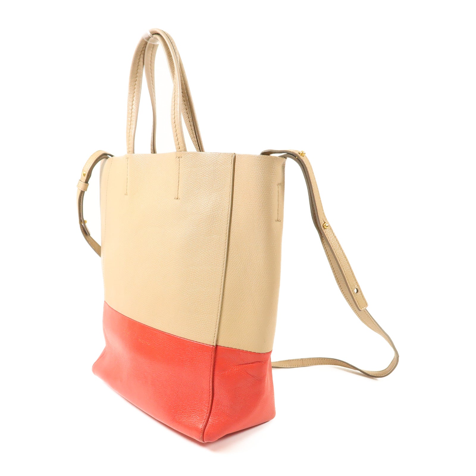 CELINE 牛皮皮革Tote Bag金扣手挽肩背兩用袋
