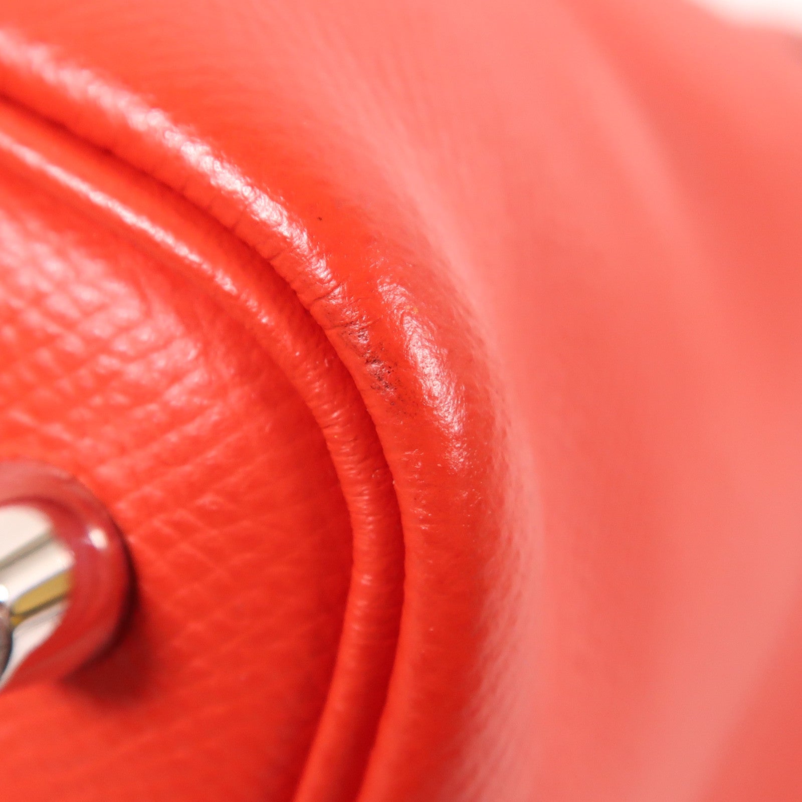 HERMES Epsom皮革Picotin PM銀扣手挽袋Rouge de Coeur