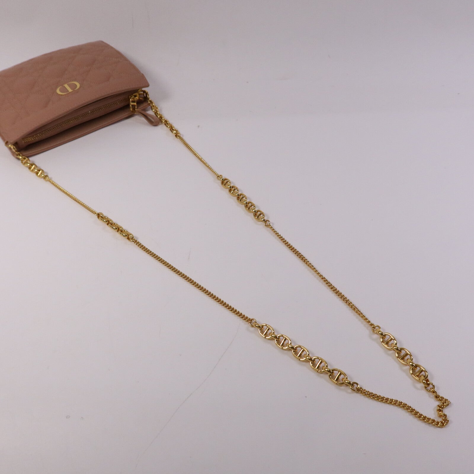Dior 羊皮皮革Caro Every金扣鏈帶肩背袋