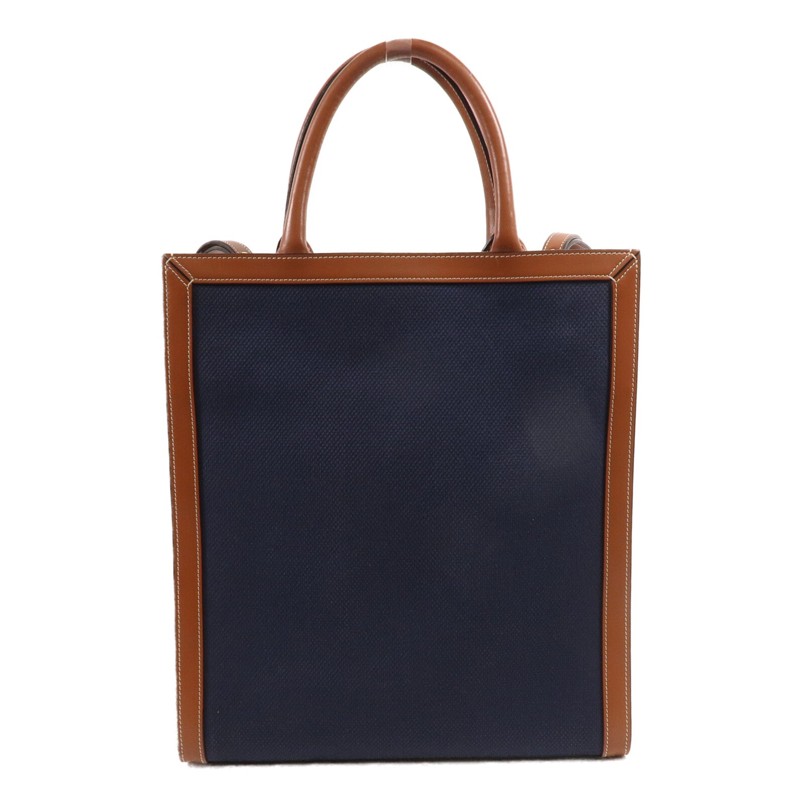 CELINE 帆布/牛皮皮革Vertical Cabas手挽肩背兩用袋