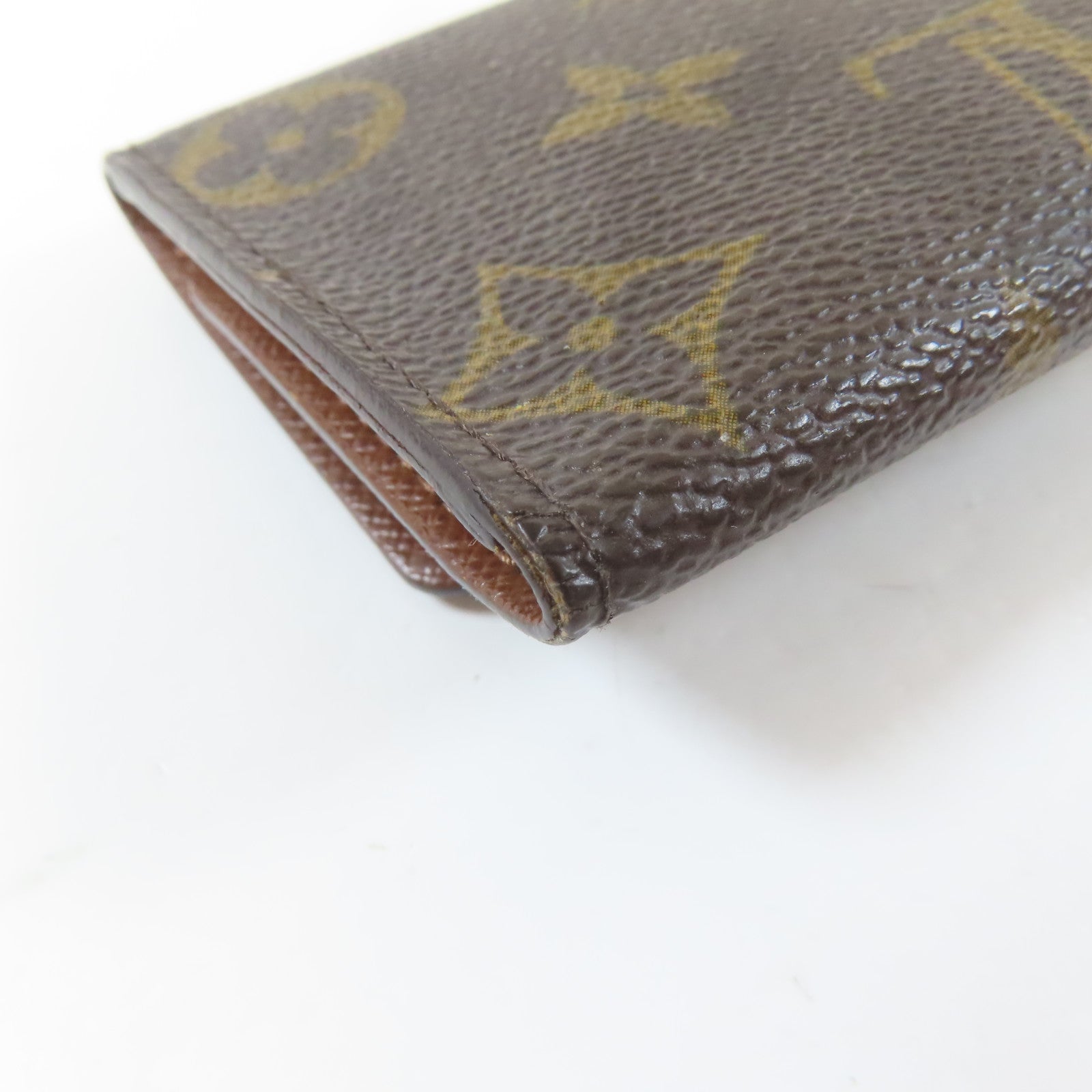 LOUIS VUITTON Monogram Key Case金扣鎖匙包啡色