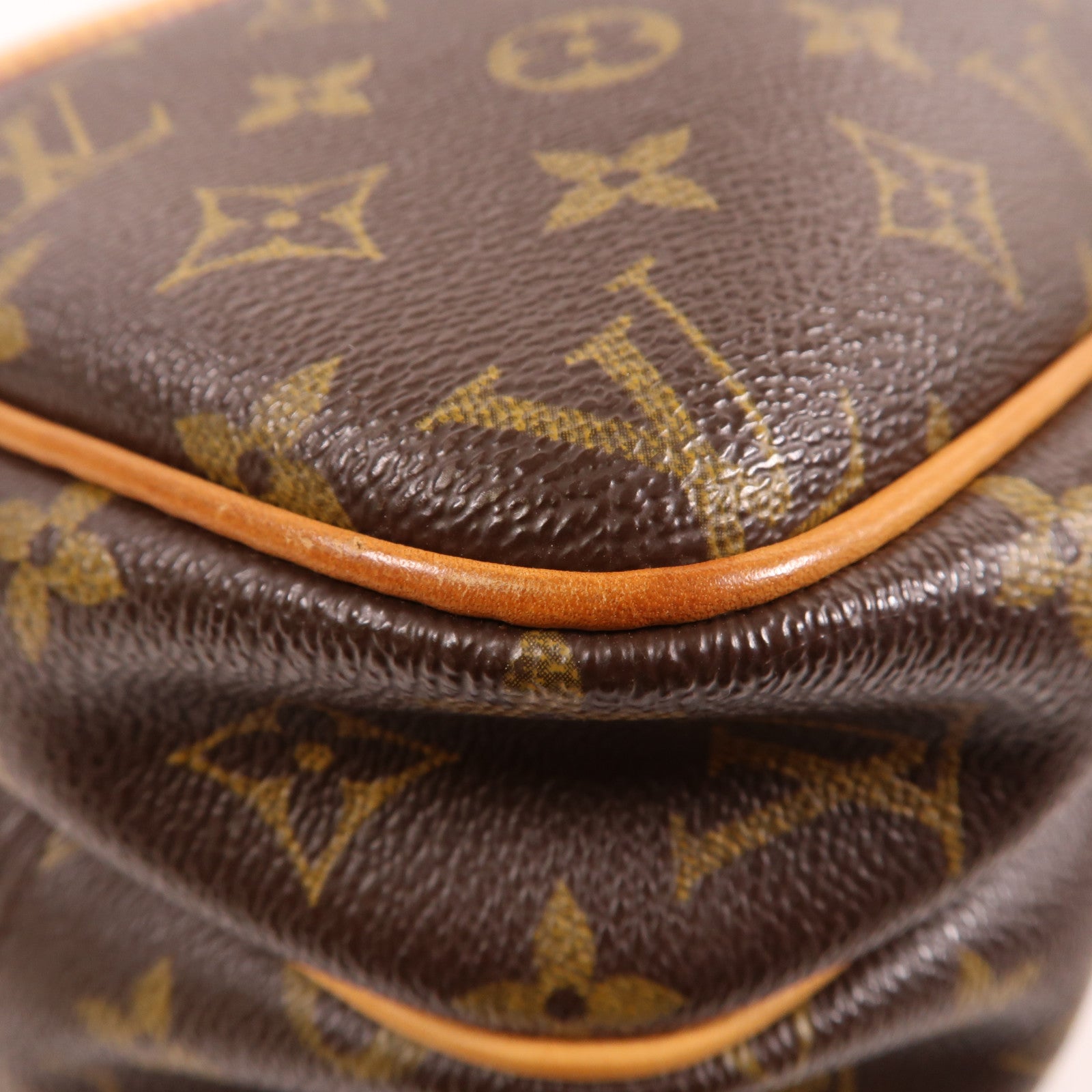 LOUIS VUITTON Monogram Reporter PM金扣肩背袋棕色