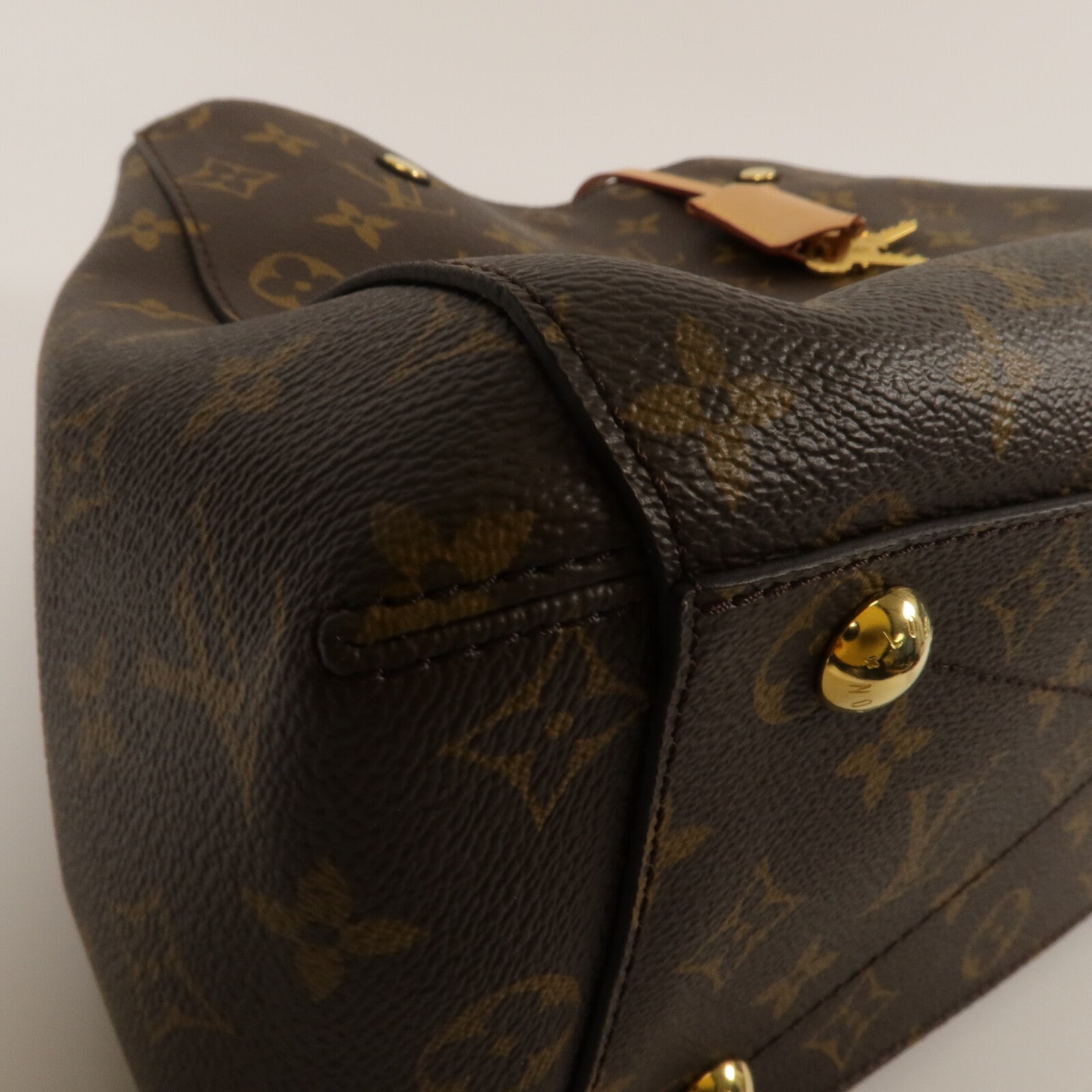 LOUIS VUITTON Monogram Montaigne BB手挽肩背兩用袋棕色