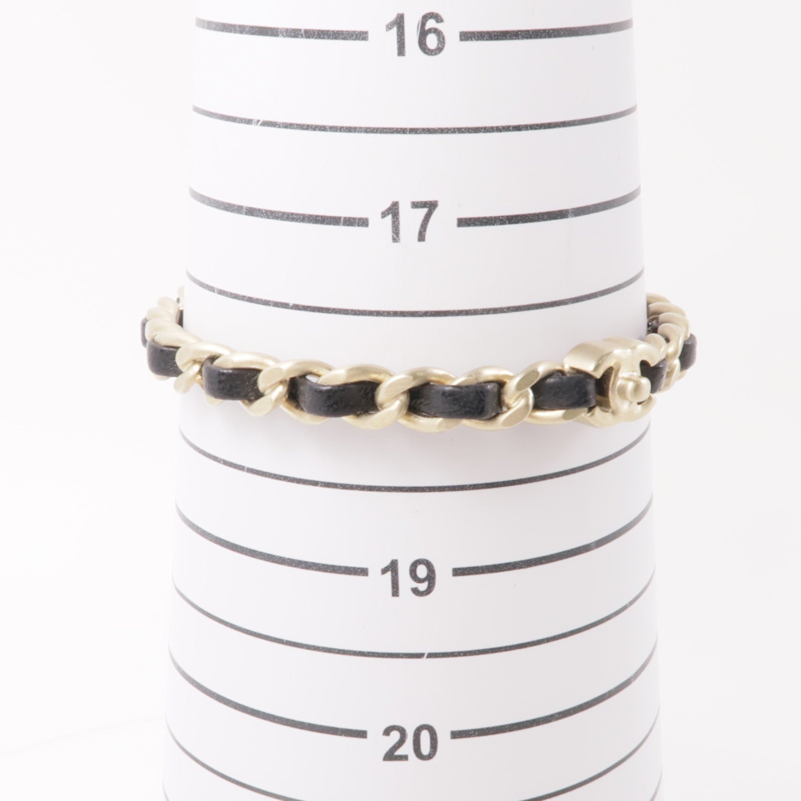 CHANEL 皮革/金屬Bracelets 3in1手鐲