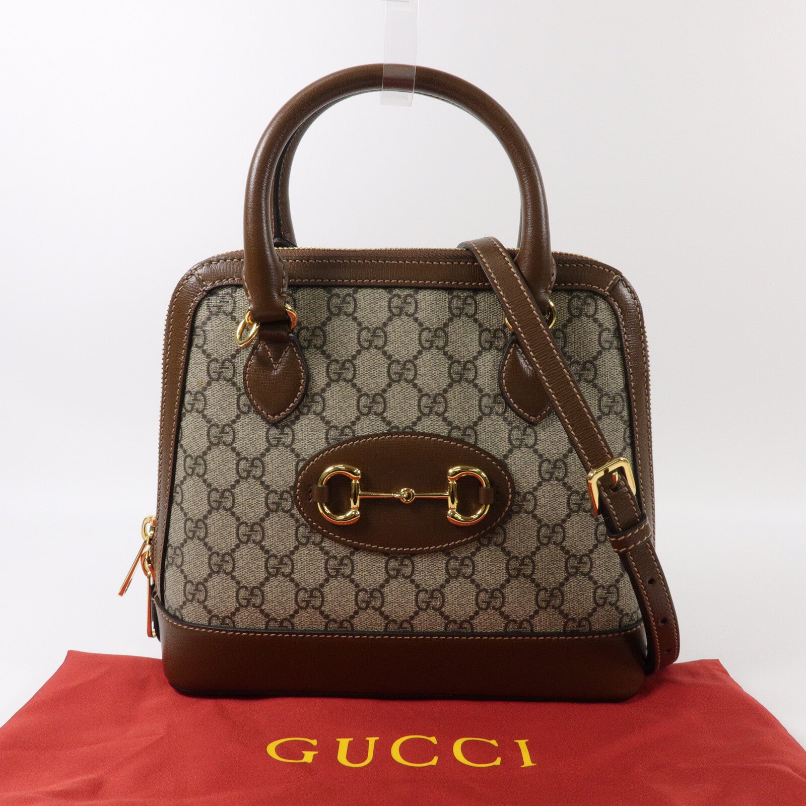 GUCCI 塗層帆布Horsebit 1955 Small肩背袋