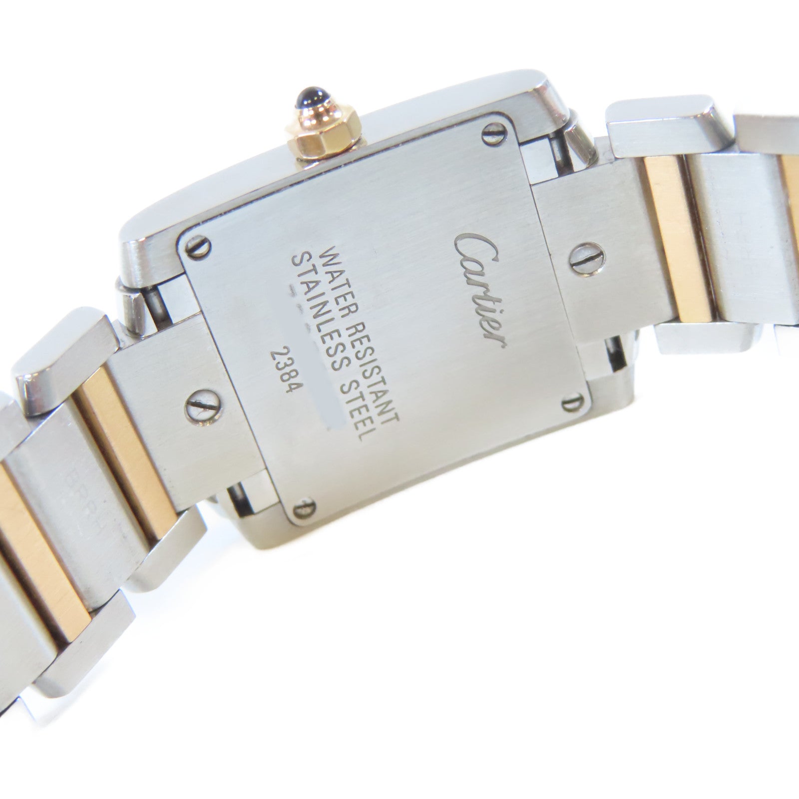 CARTIER Tank Francaise 18K黃金/不鏽鋼手錶石英機芯金色