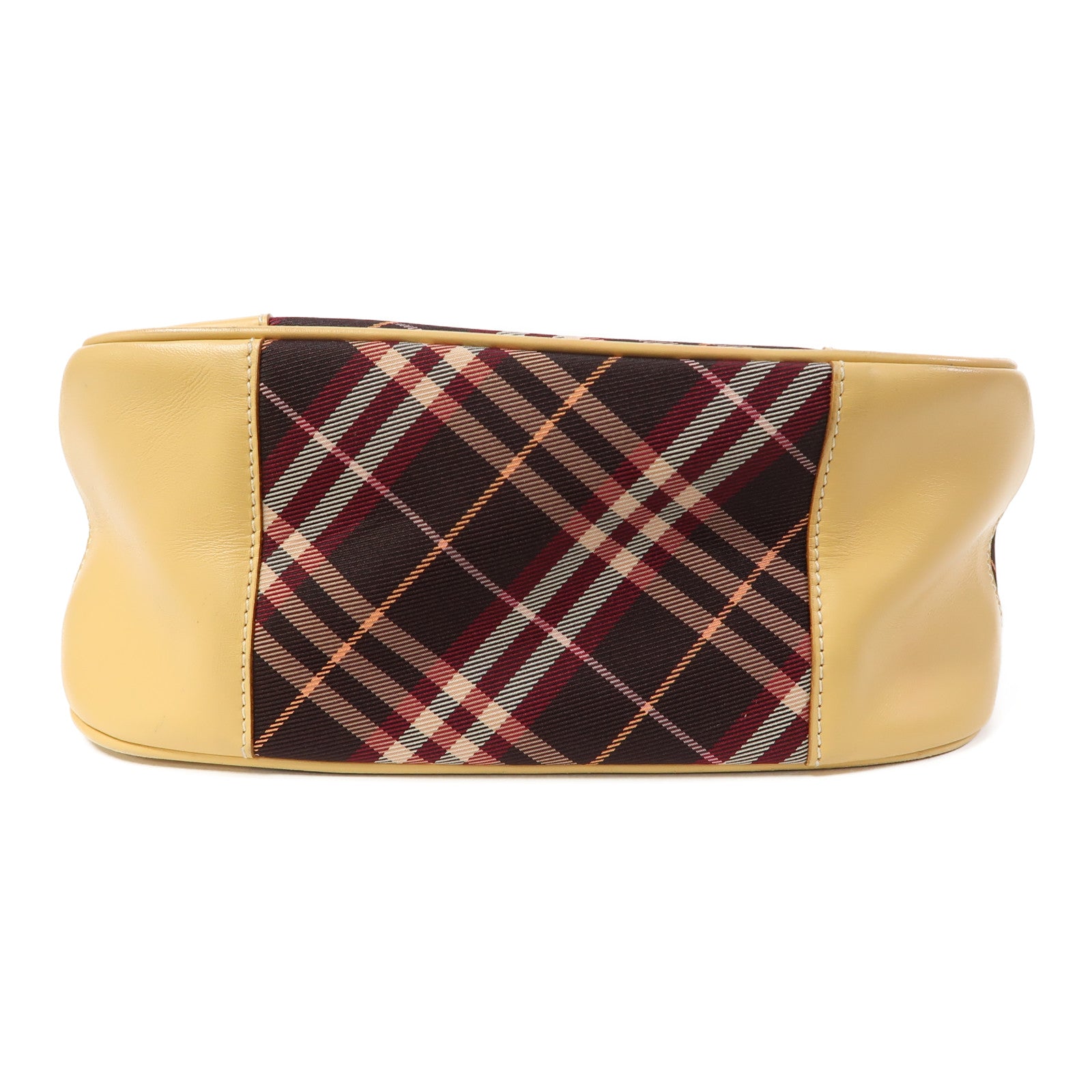 BURBERRY BLUE LABEL 帆布Shoulder Bag銀扣肩背袋紅色/啡色