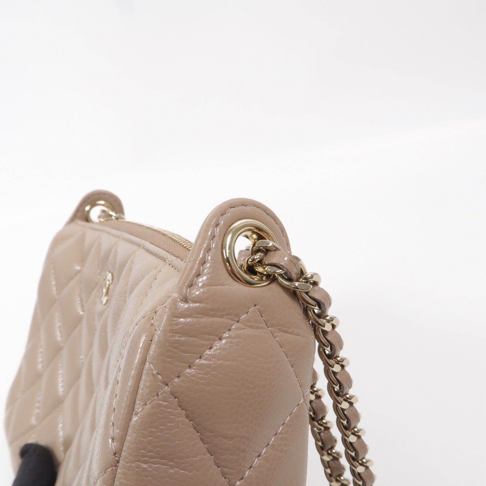 CHANEL 牛皮皮革Chain Shoulder鏈帶肩背袋