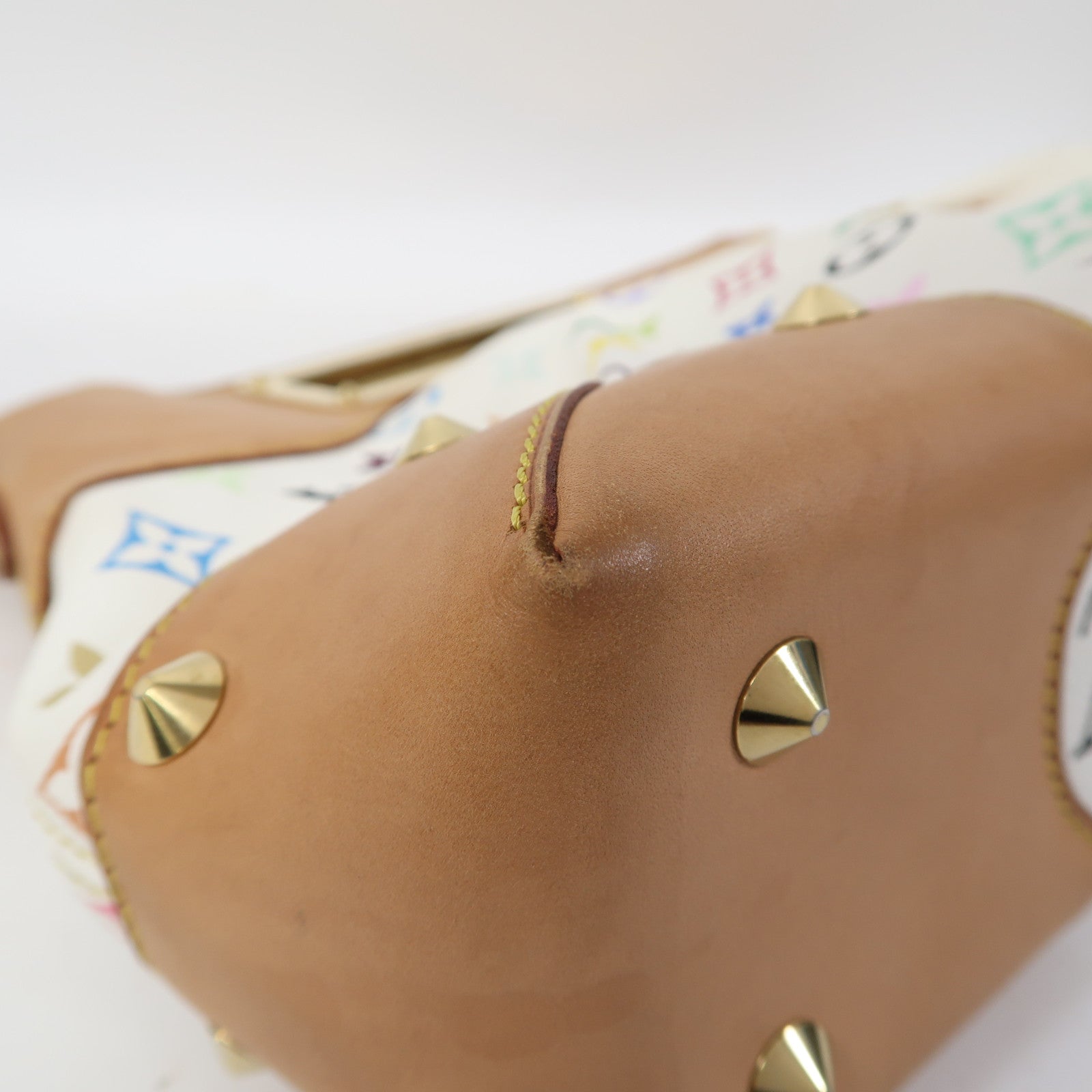 LOUIS VUITTON Monogram Multicolore Judy MM金扣手挽肩背兩用袋白色