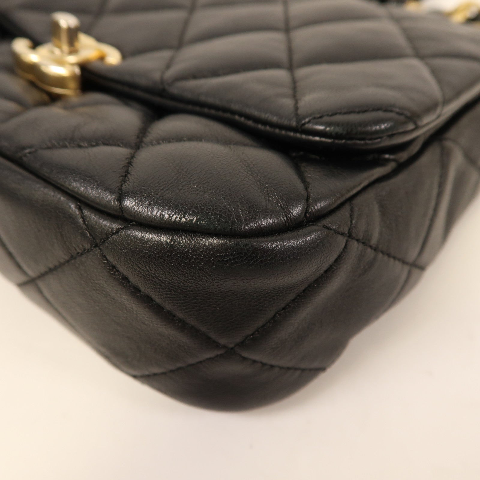 CHANEL【激減優惠】 羊皮皮革Chain Shoulder金扣鏈帶肩背袋
