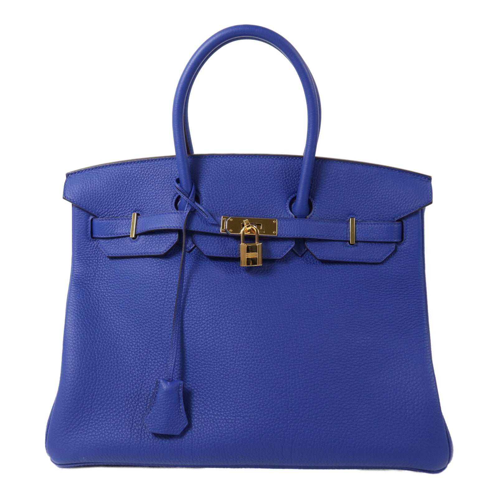 HERMES Togo皮革Birkin 35手挽袋Bleu Electric