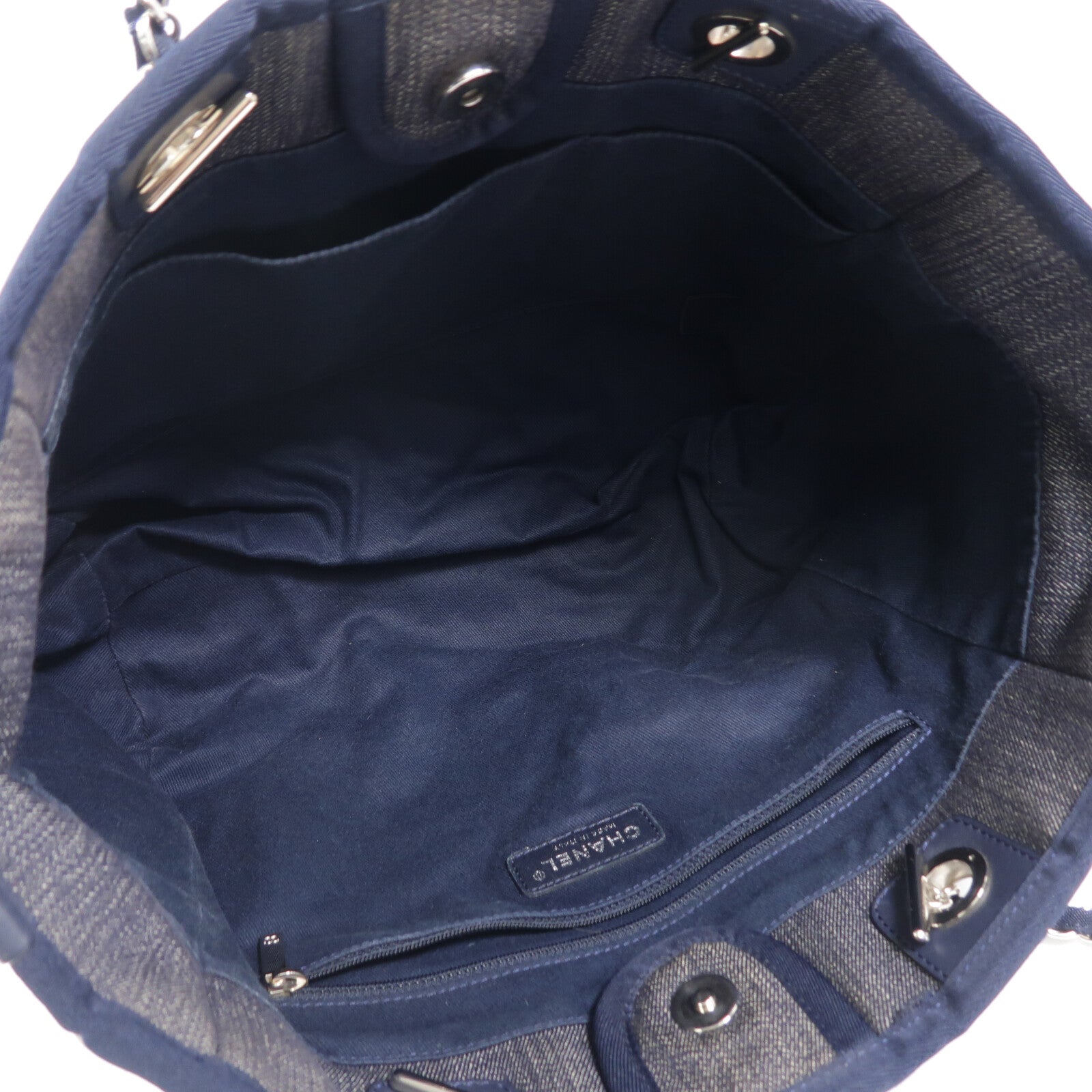CHANEL 牛仔布Deauville Tote肩背袋