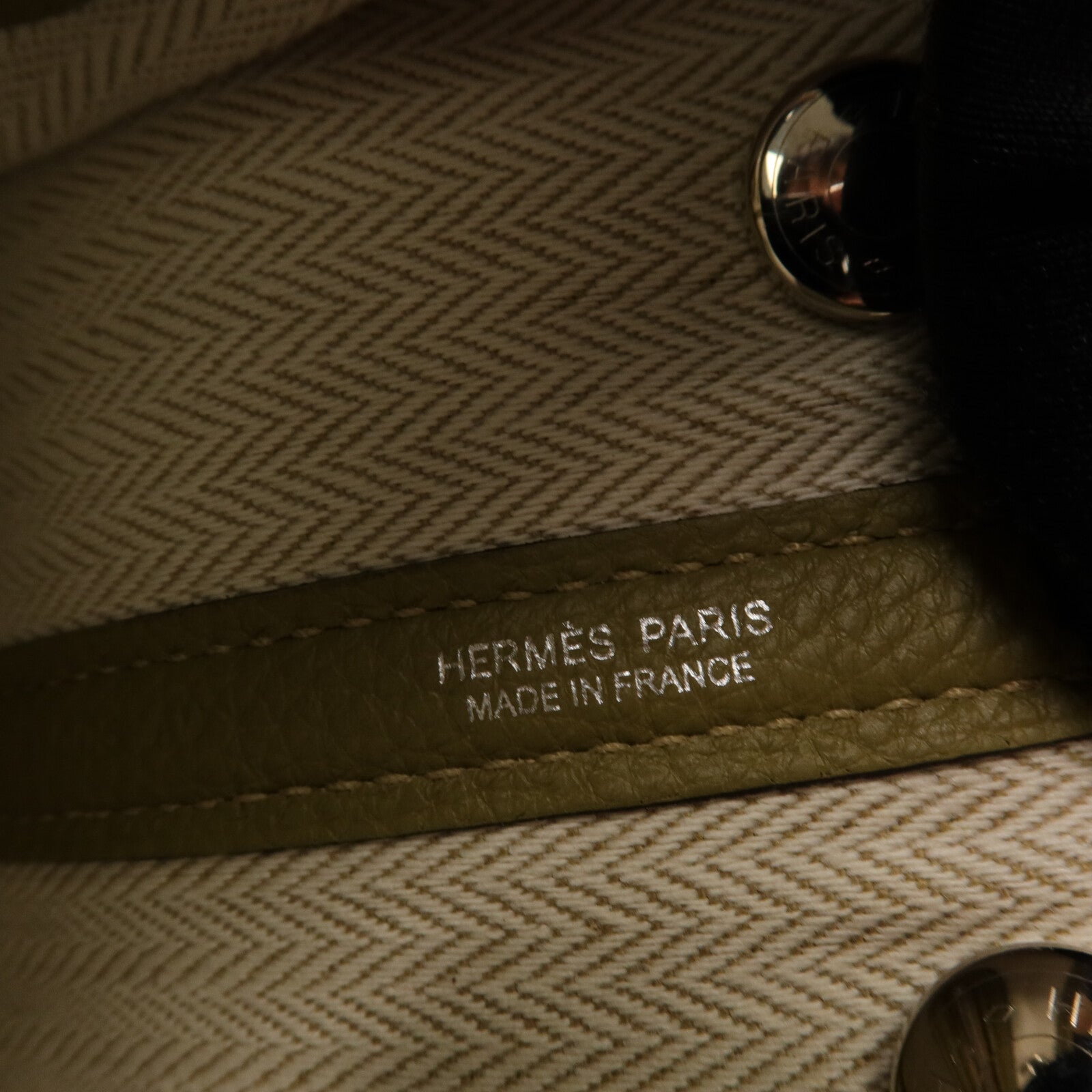 HERMES Negonda皮革Mini Garden Party手挽袋Dune
