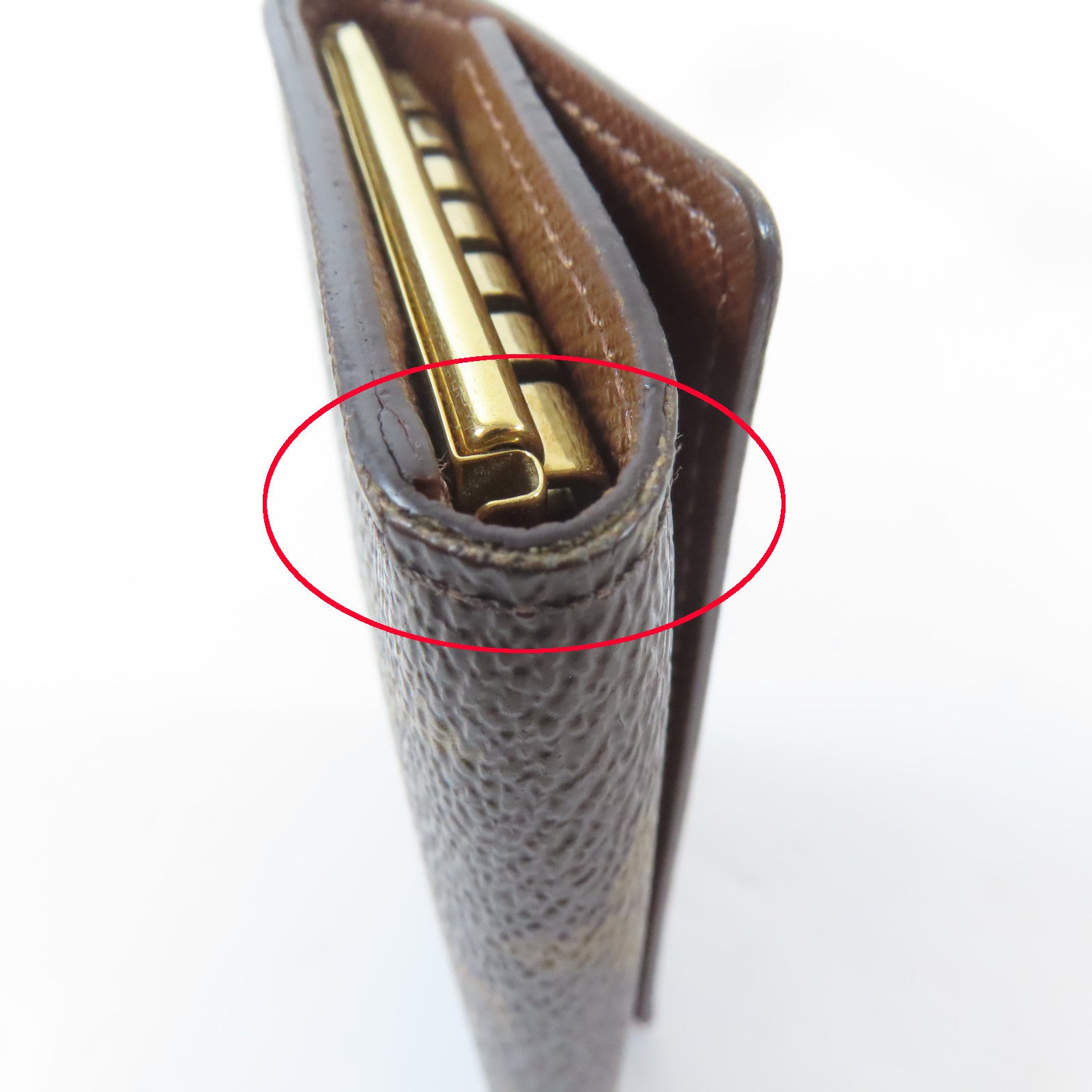 LOUIS VUITTON Monogram Key Case金扣鎖匙包啡色