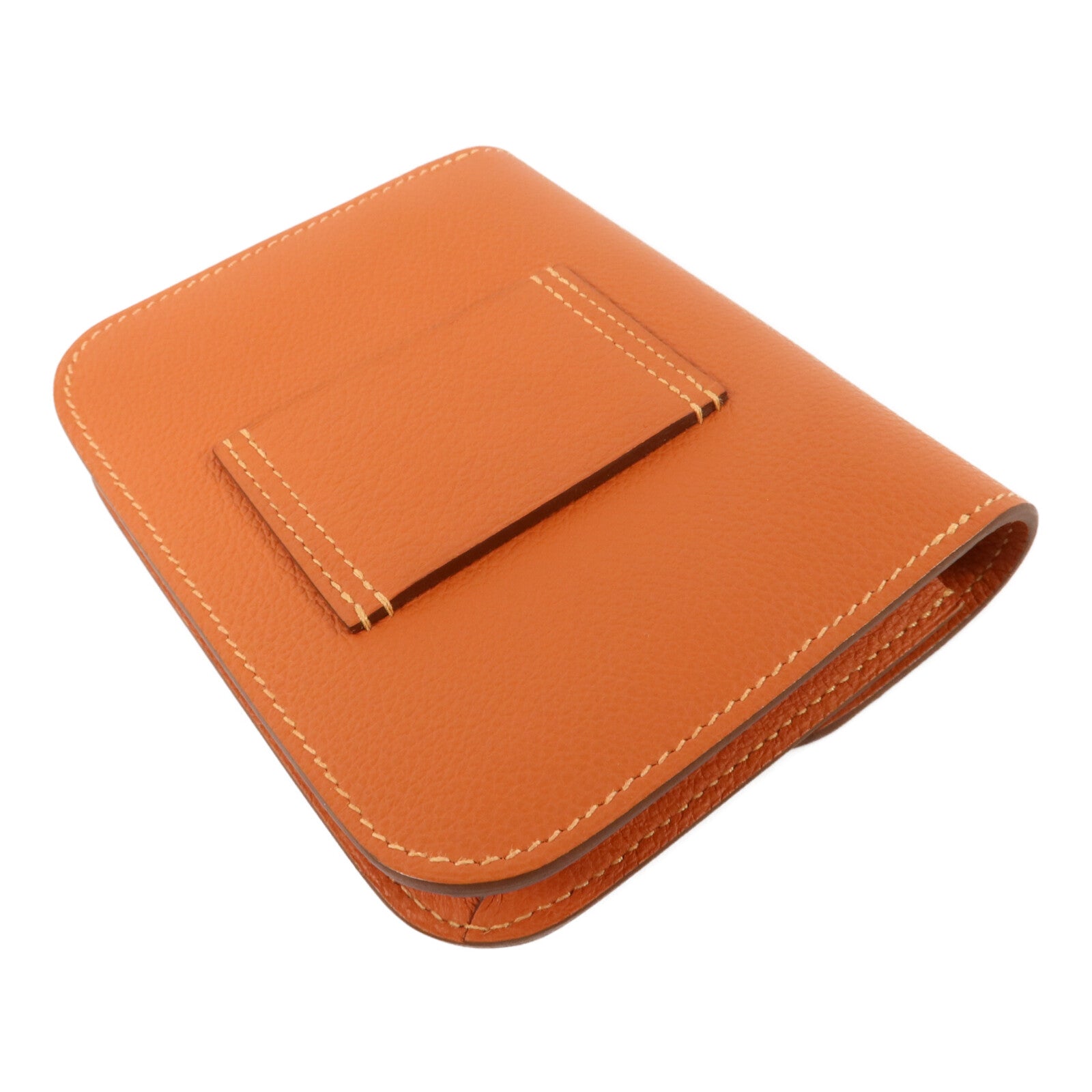 HERMES Evercolor皮革Constance Slim錢包Cuivre