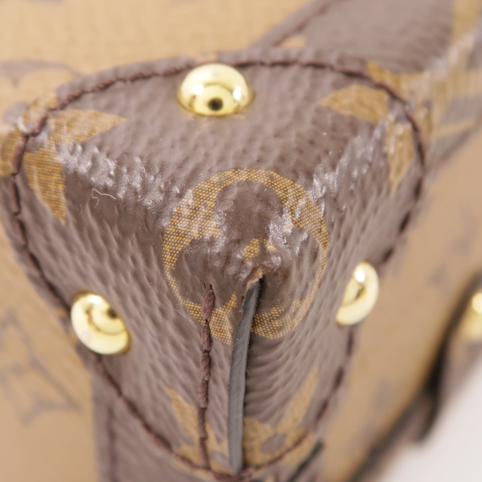 LOUIS VUITTON Monogram Reverse Petite Malle金扣肩背袋