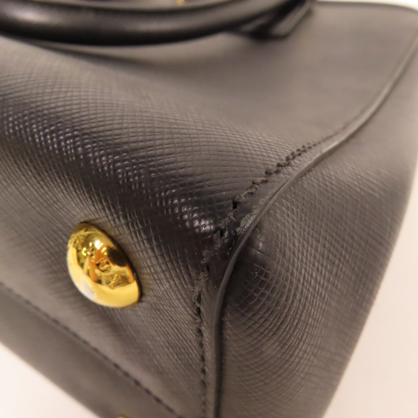 PRADA 牛皮皮革2 Way Shoulder金扣手挽肩背兩用袋