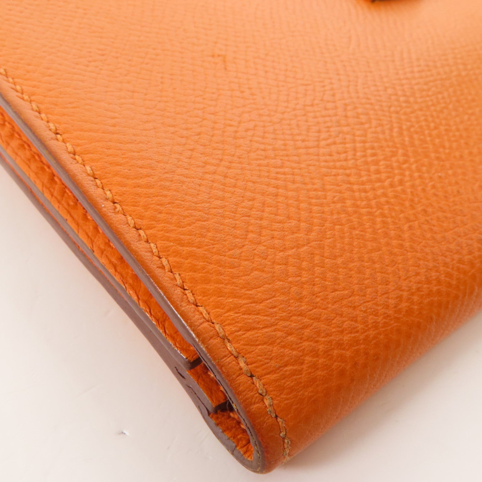 HERMES Epsom皮革Bearn Long Wallet銀扣長錢包