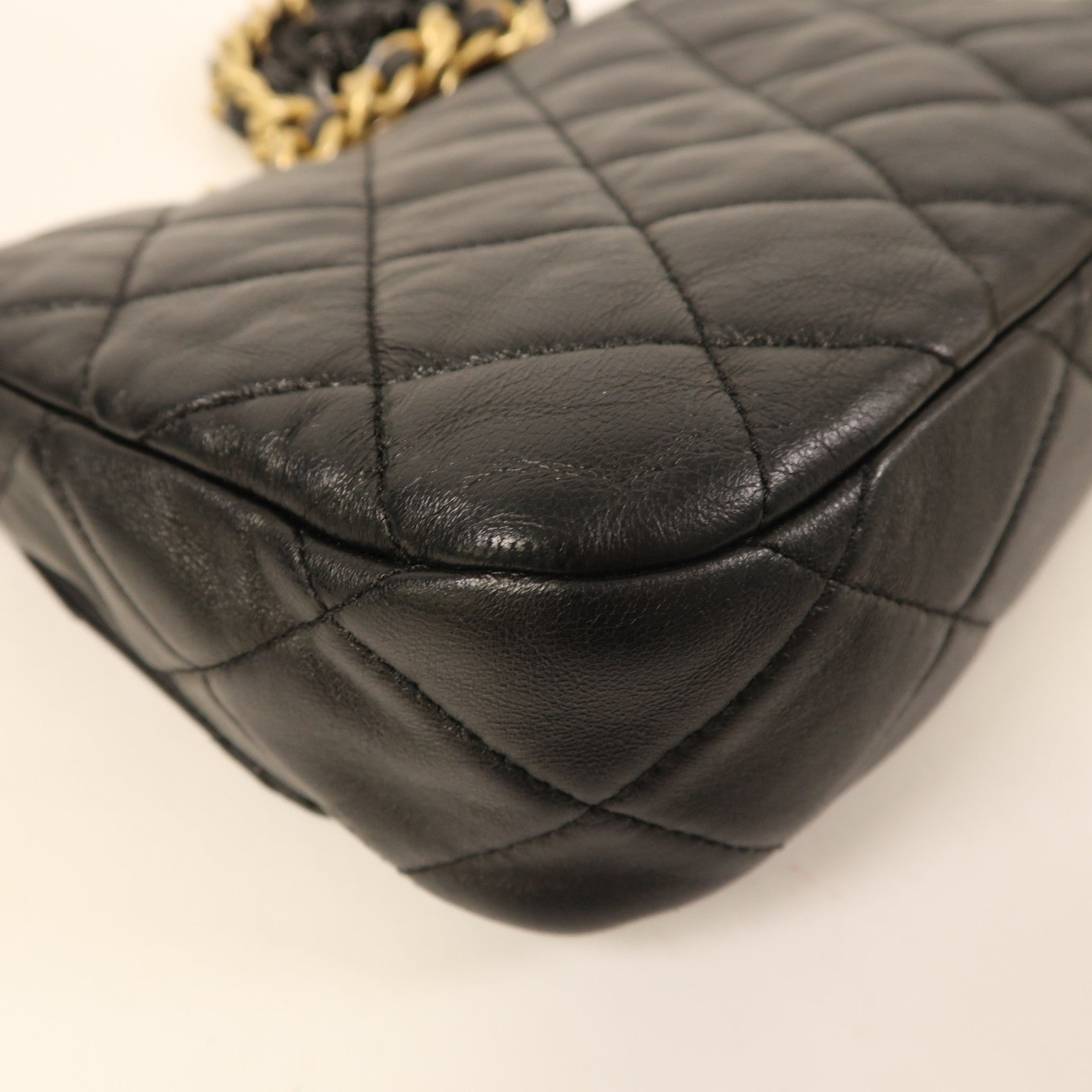 CHANEL【激減優惠】 羊皮皮革Chain Shoulder金扣鏈帶肩背袋
