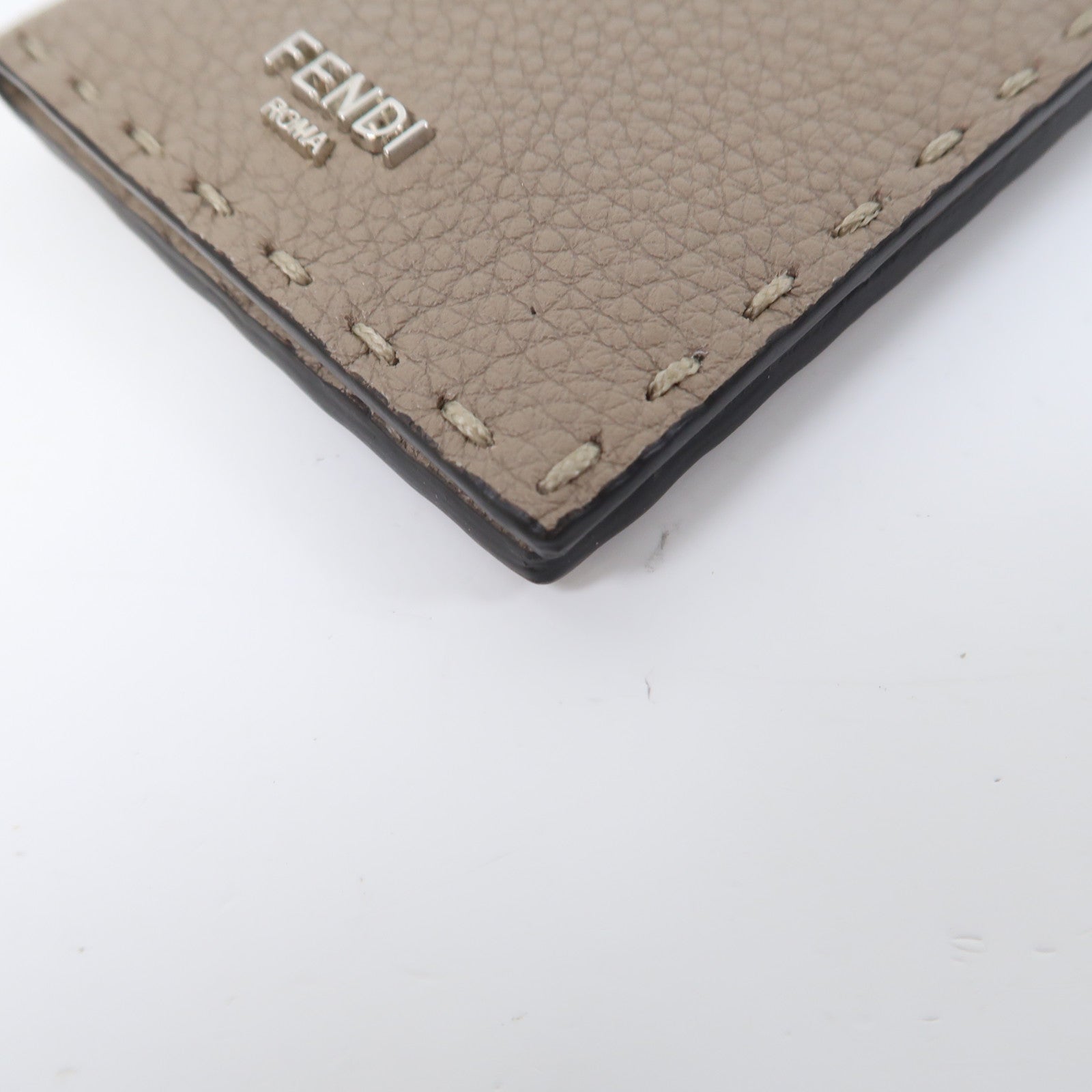FENDI 【激減優惠】牛皮皮革Card Case卡片套米色