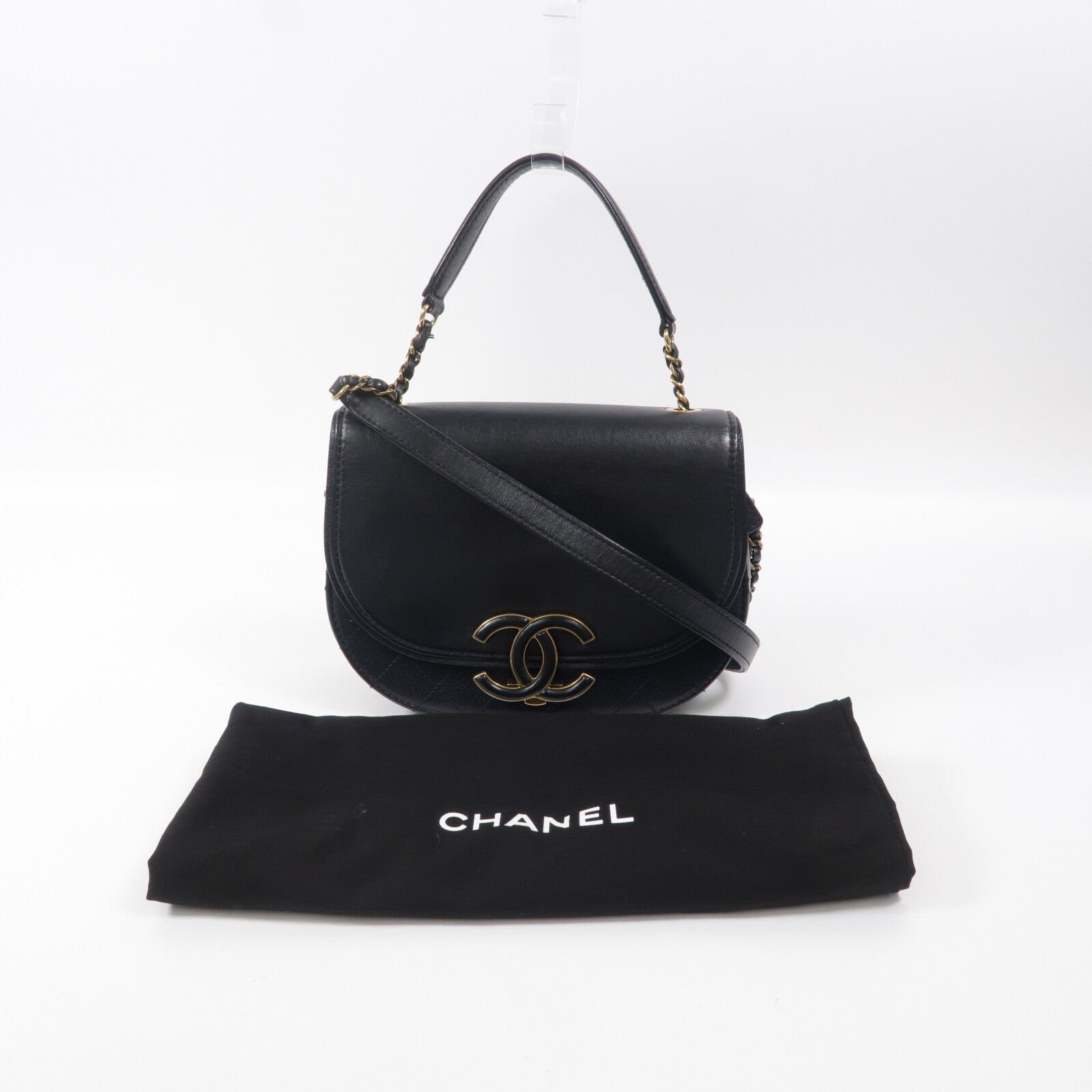 CHANEL 山羊皮皮革Small CoCo Curve Flap Bag鏈帶手挽肩背兩用袋