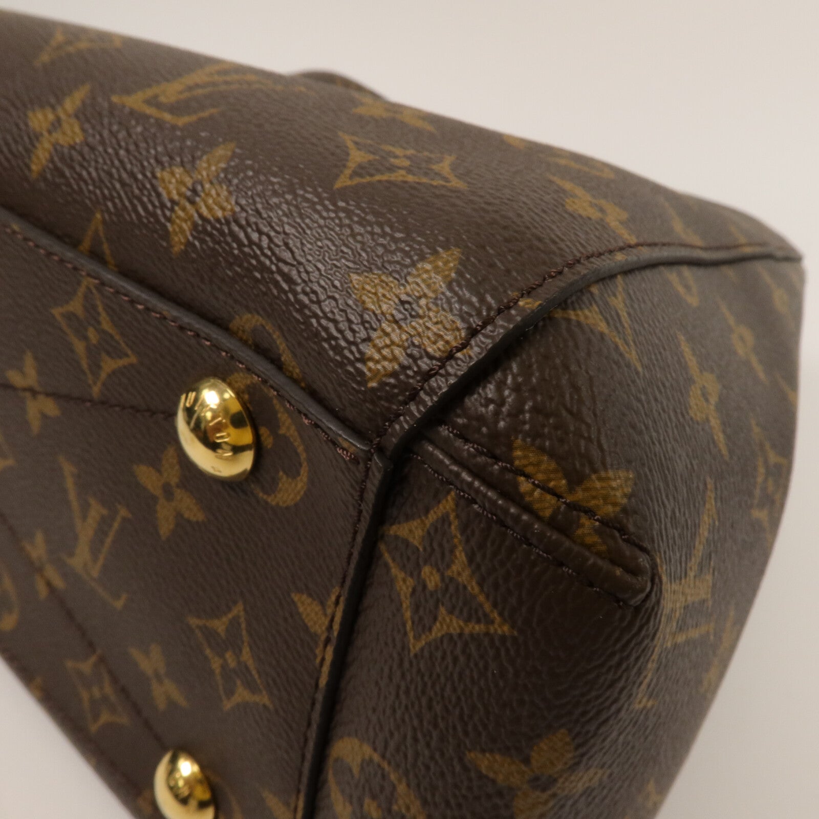 LOUIS VUITTON Monogram Montaigne BB手挽肩背兩用袋棕色