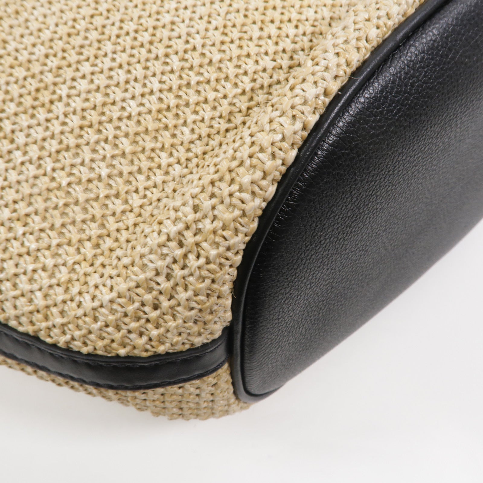 LOUIS VUITTON Raffia Saint-Jacques Knit Tote Bag肩背袋