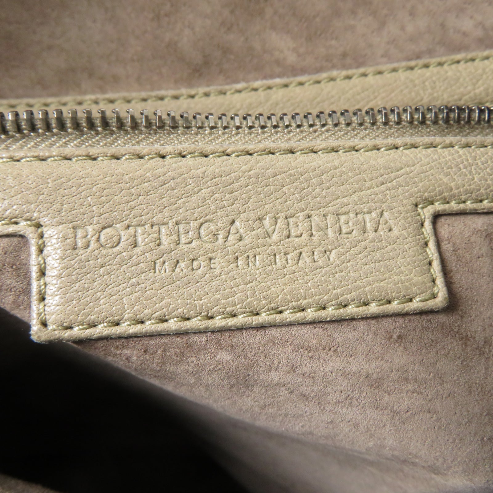 BOTTEGA VENETA 【激減優惠】牛皮皮革Hobo銀扣手挽袋米色