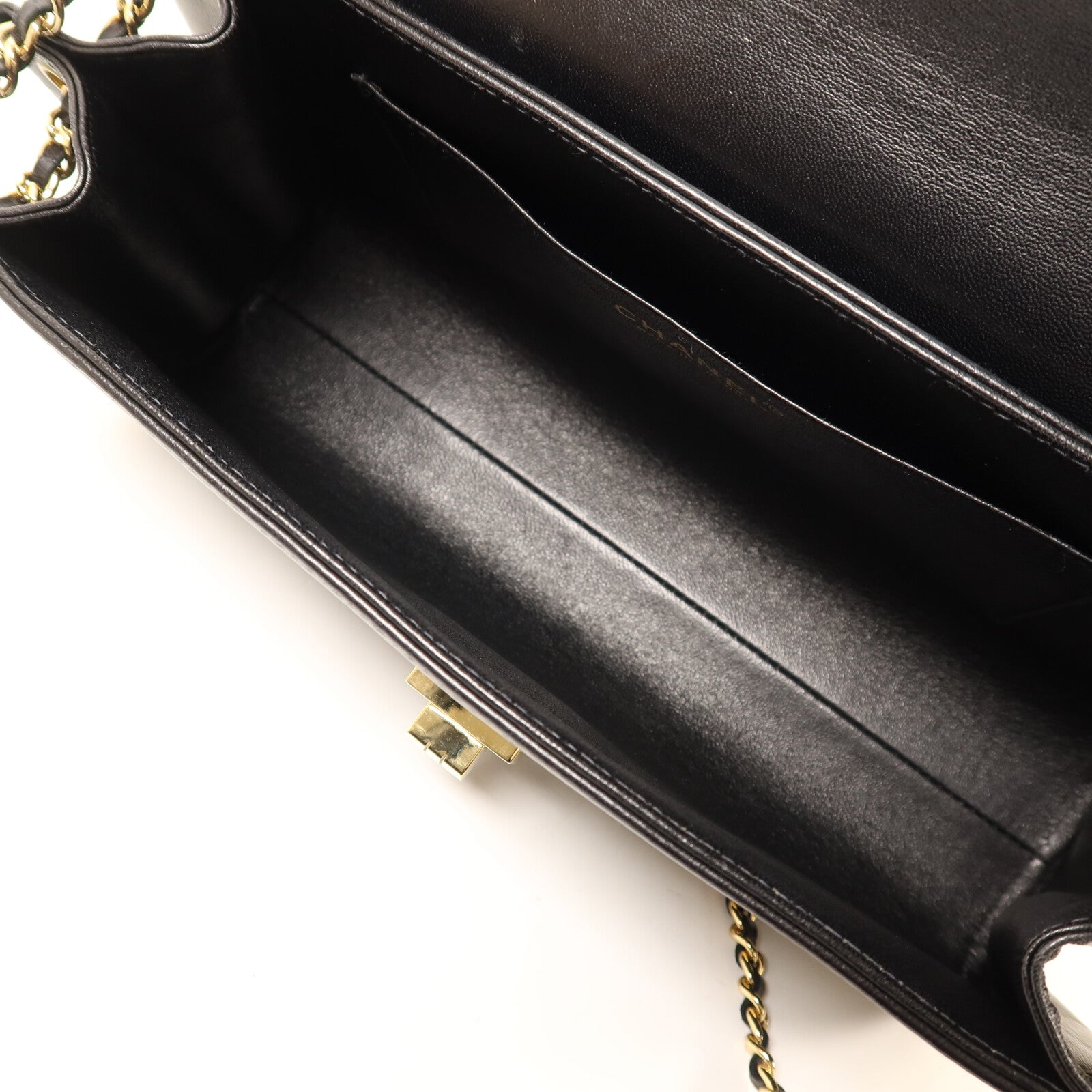 CHANEL 羊皮皮革2.55 Chocobar Flap Bag金扣鏈帶肩背袋