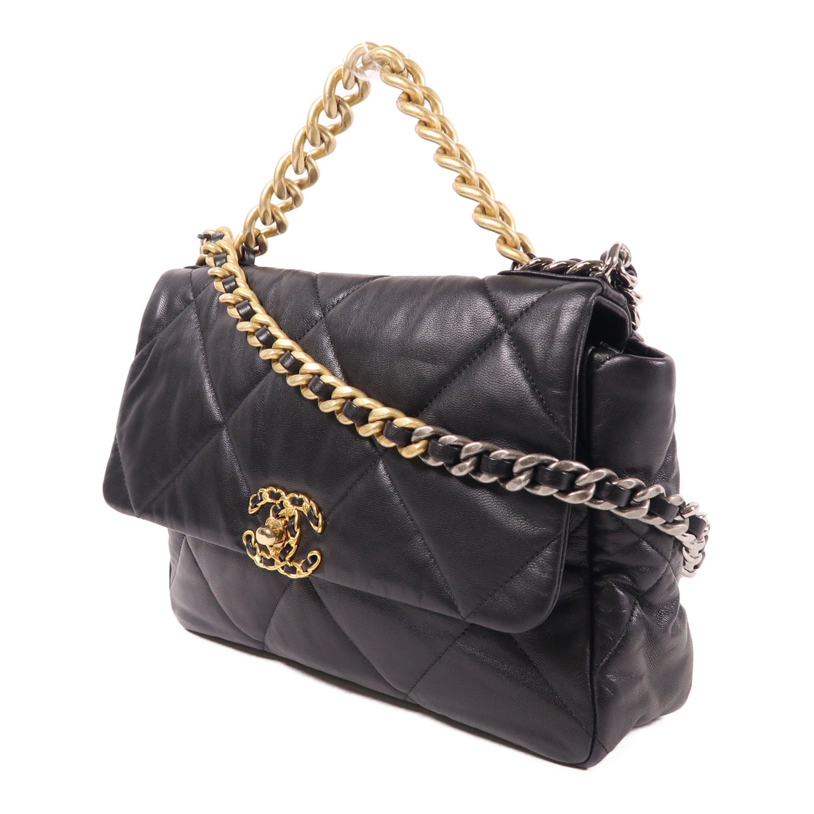 CHANEL 羊皮皮革Chanel 19 Large手挽肩背兩用袋