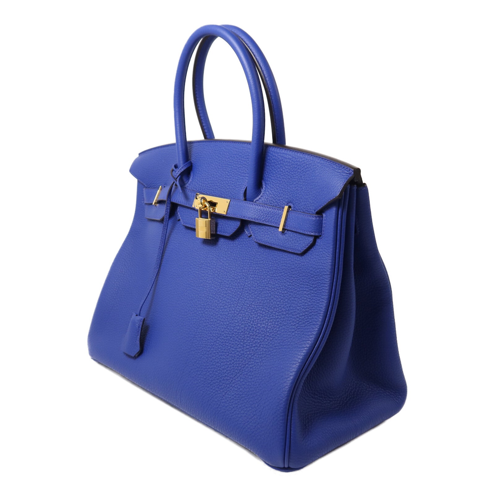 HERMES Togo皮革Birkin 35手挽袋Bleu Electric