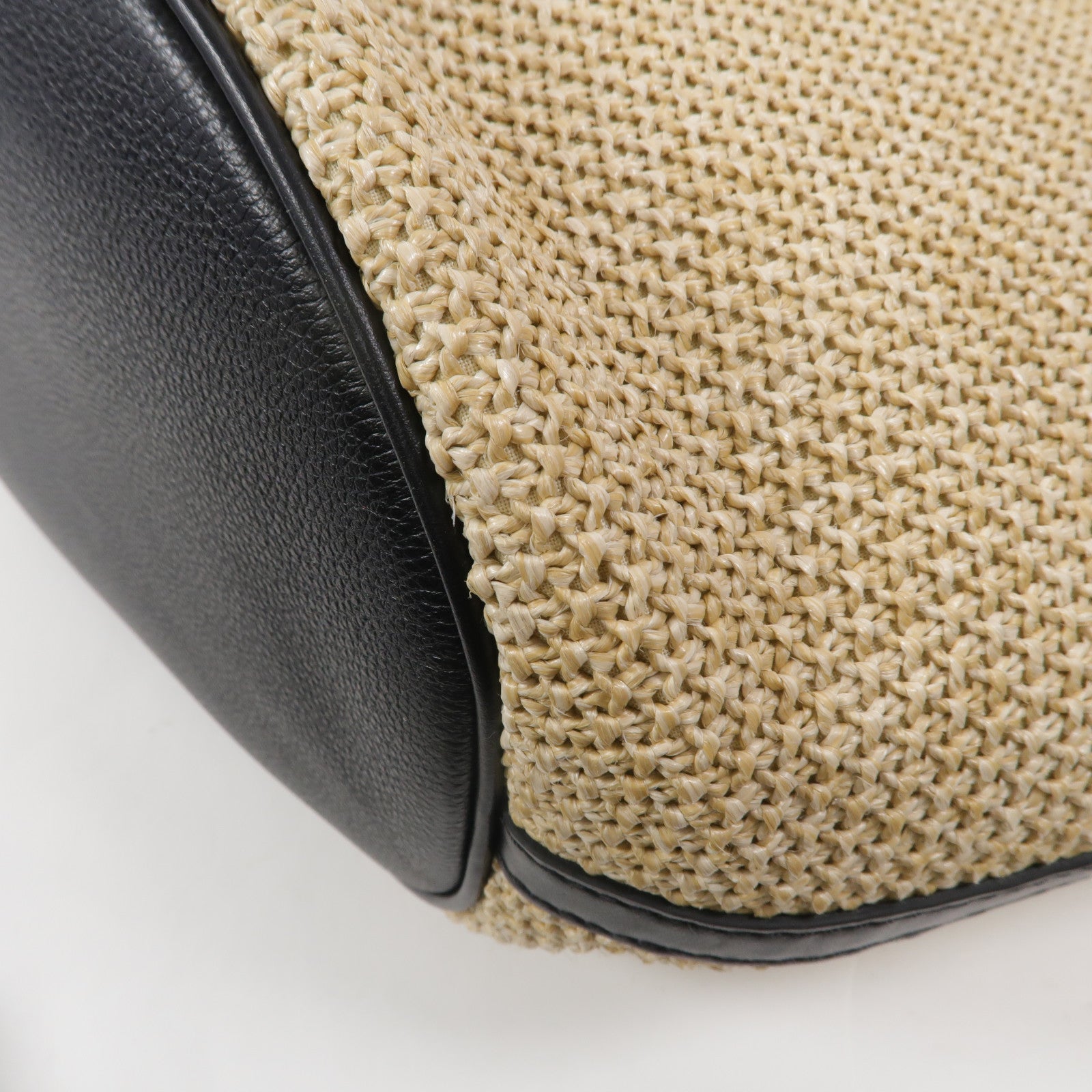 LOUIS VUITTON Raffia Saint-Jacques Knit Tote Bag肩背袋