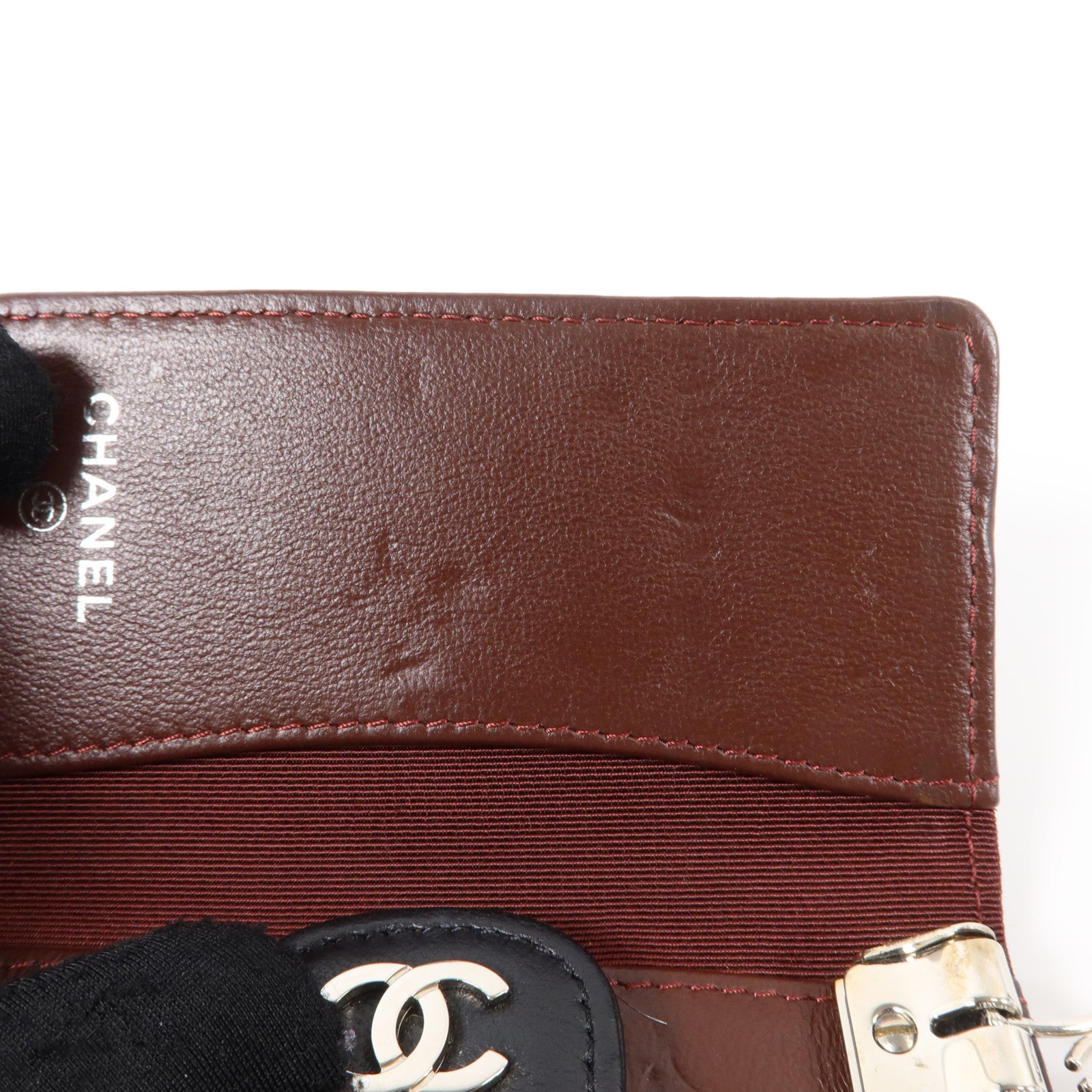 CHANEL 羊皮皮革Key Case銀扣鎖匙包