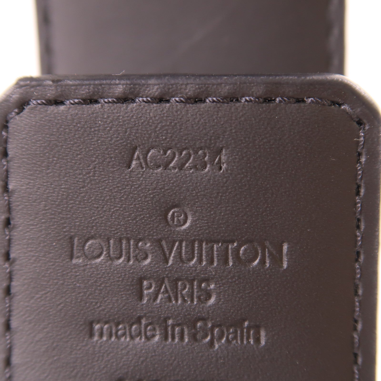 LOUIS VUITTON Monogram Eclipse Initiales Belt銀扣腰帶