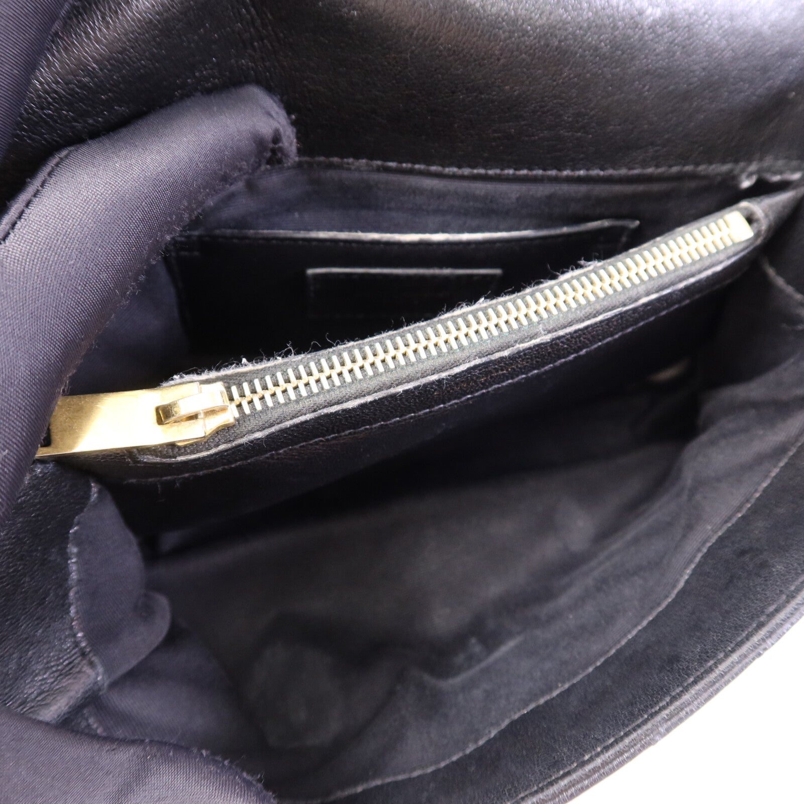 YVES SAINT LAURENT 牛皮皮革2 Way Shoulder Bag金扣手挽肩背兩用袋
