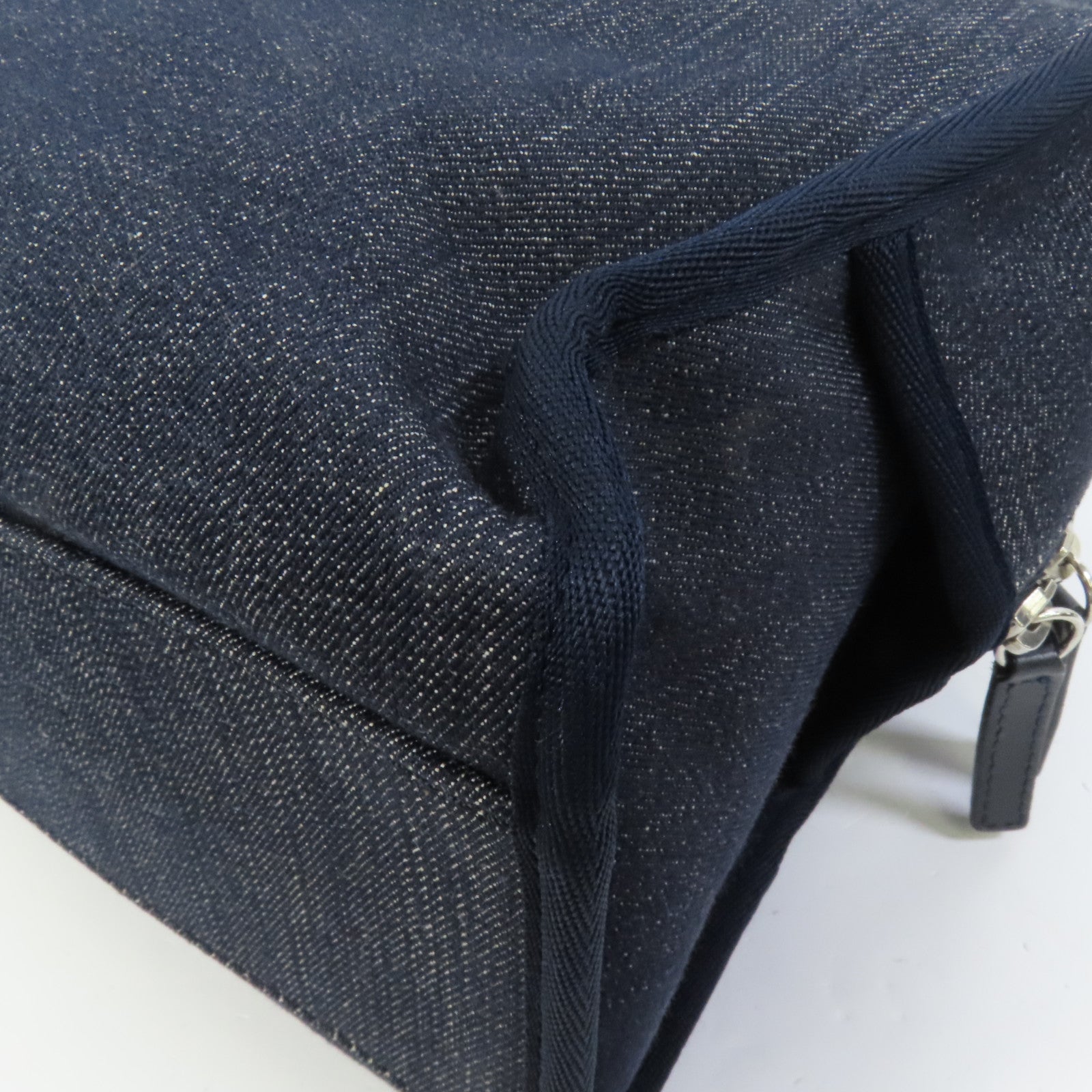 CHANEL 帆布Deauville Chain Tote銀扣鏈帶手挽肩背兩用袋