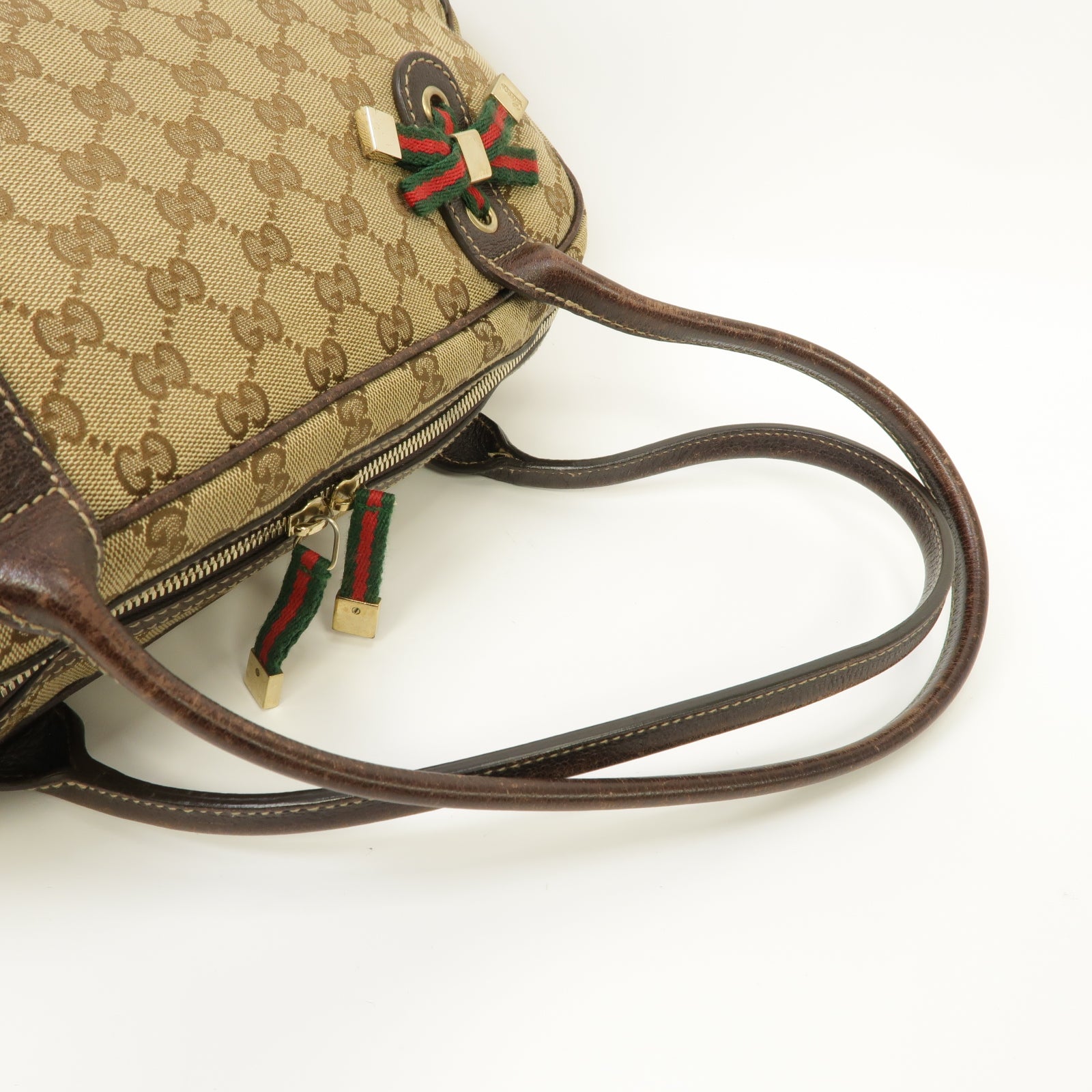 GUCCI 帆布Shoulder Bag金扣肩背袋啡色